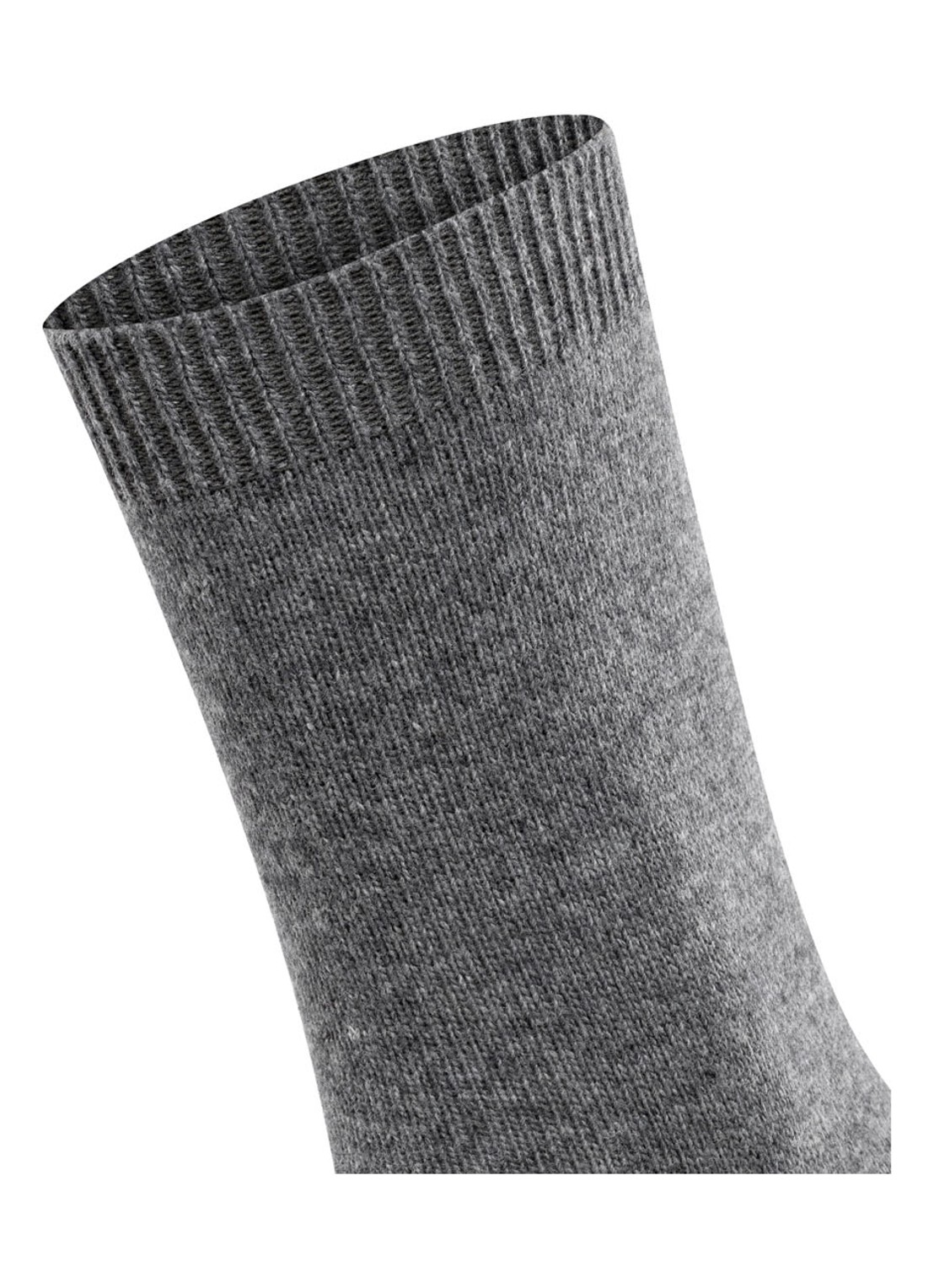 Falke Cosy Wool sokken - detail 6 grijsmele