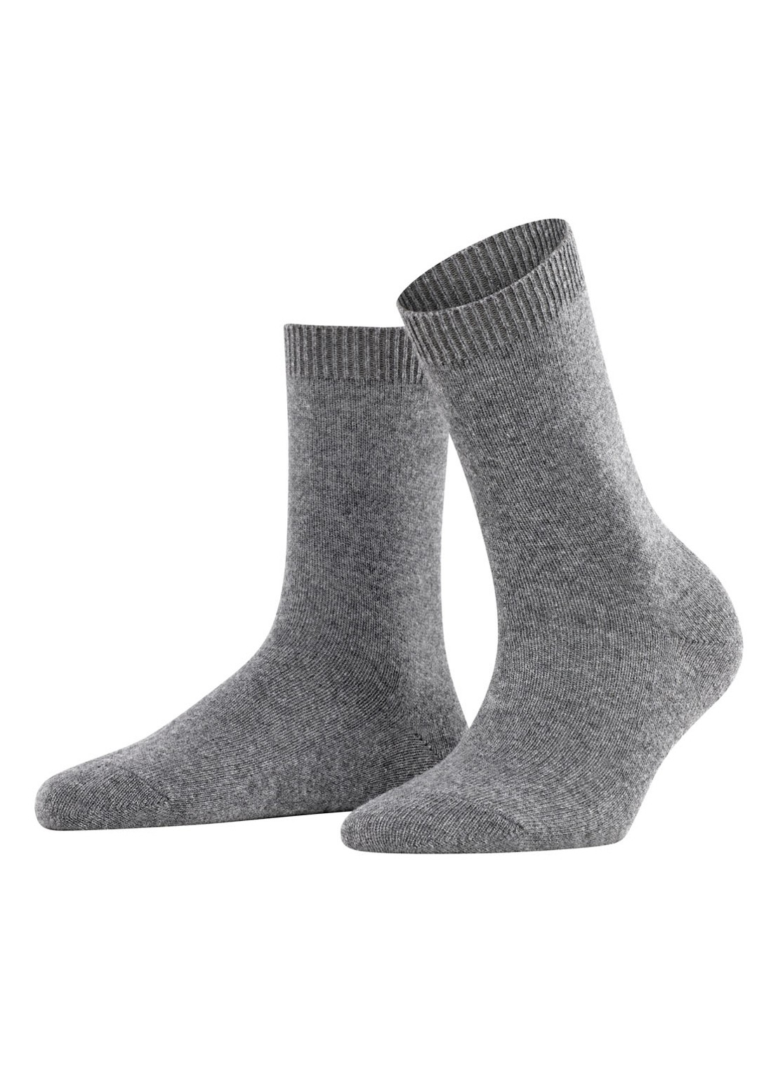 Falke Cosy Wool sokken - voorkant grijsmele