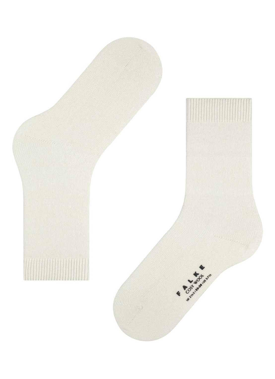 Falke Cosy Wool sokken - detail 4 gebroken wit