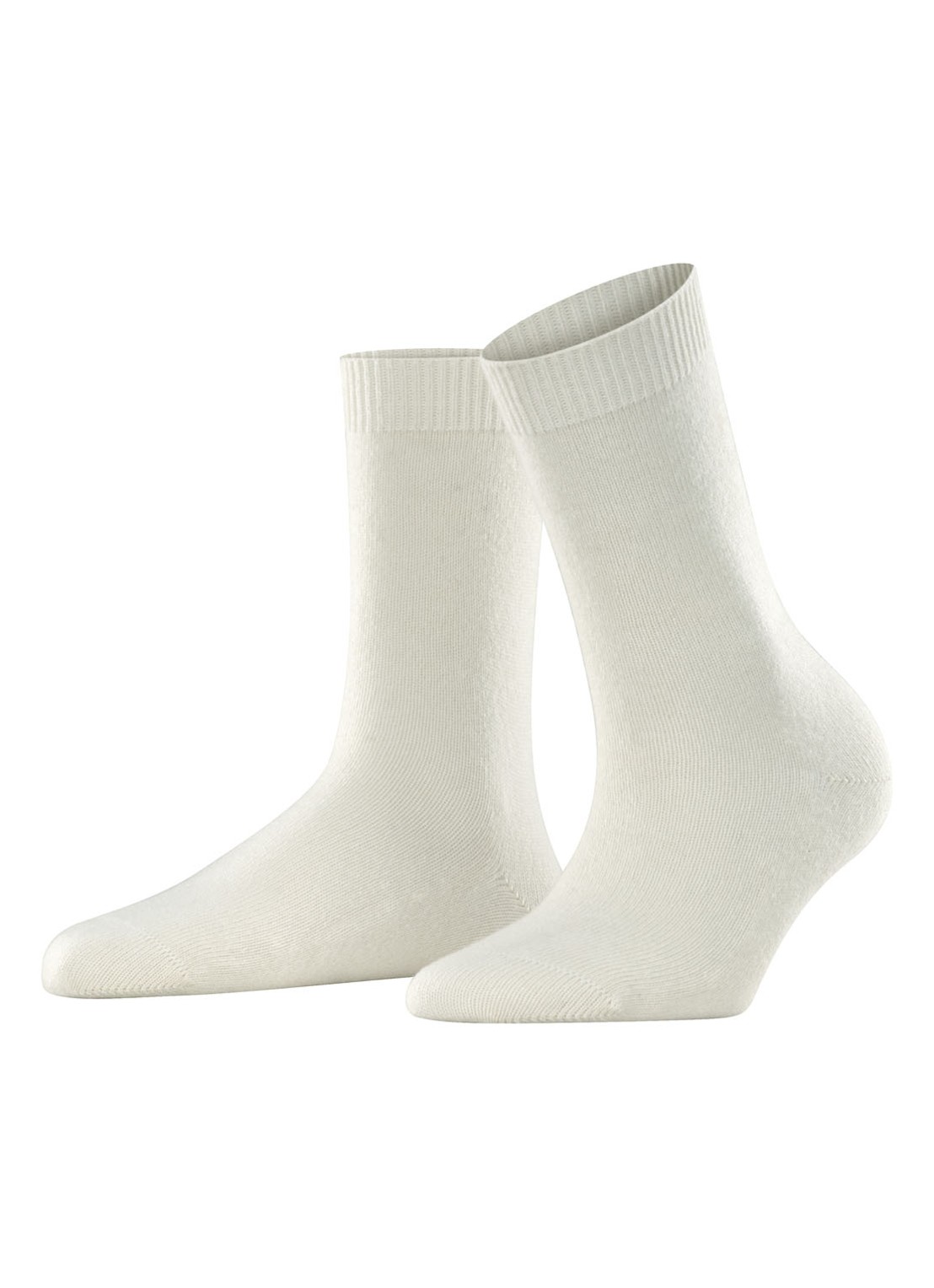 Falke Cosy Wool sokken - voorkant gebroken wit