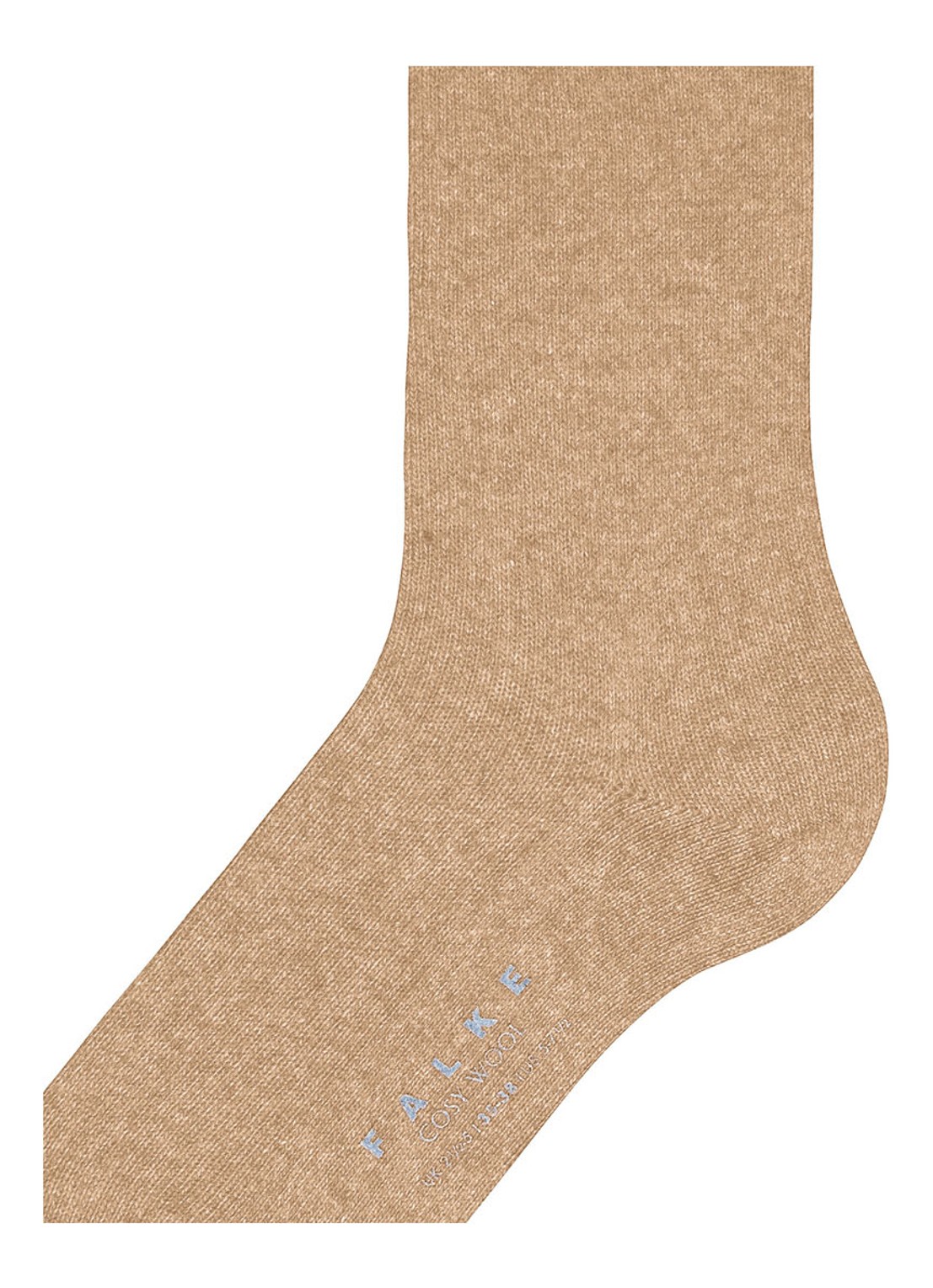 Falke Cosy Wool sokken - detail 5 camel