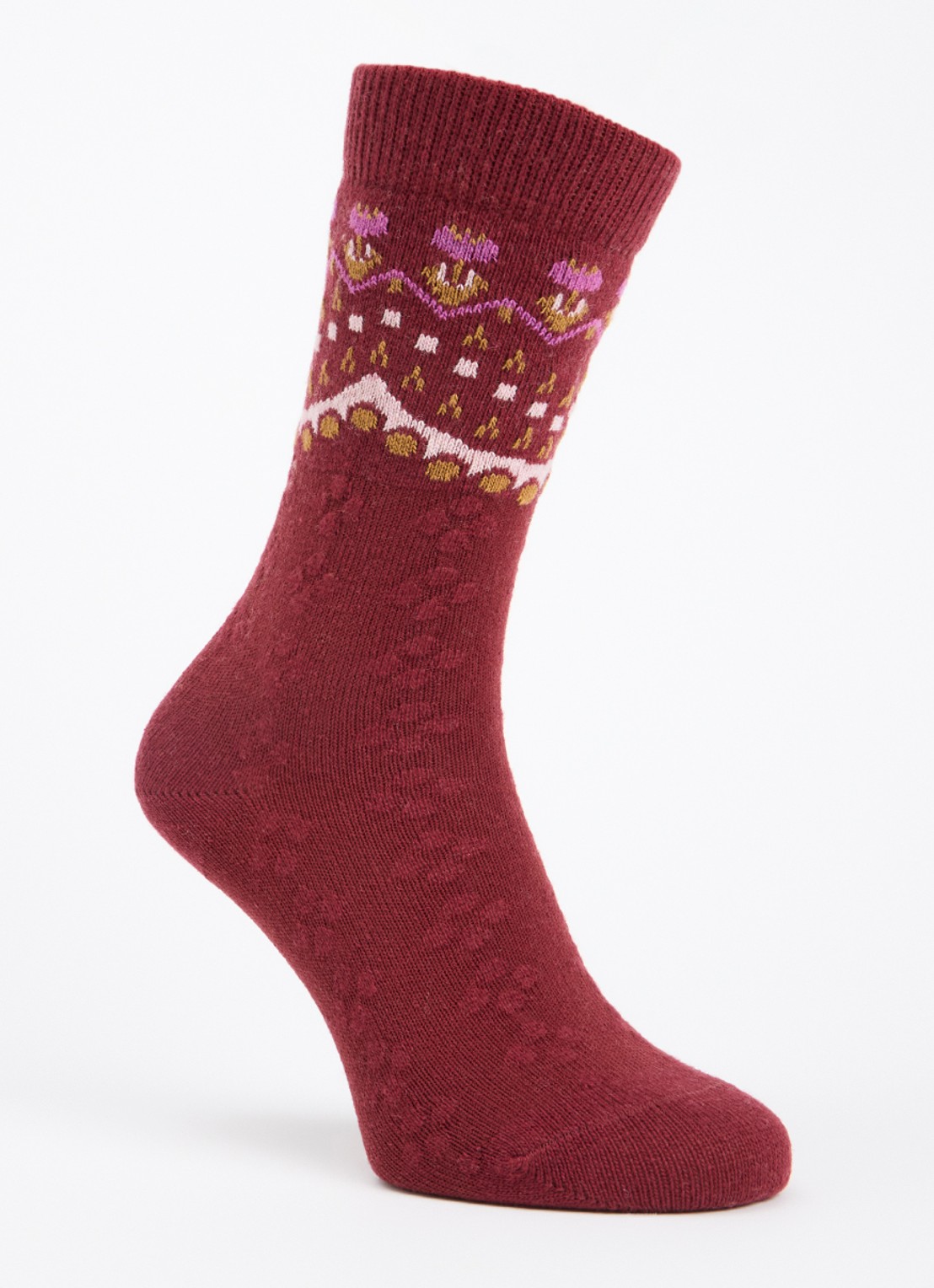 Falke Cosy Wool Special Edition sokken in kasjmierblend - voorkant 2 rood