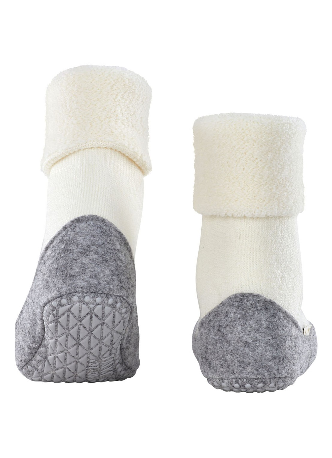 Falke Cosyshoe huissokken in wolblend met anti-slip - detail 3 gebroken wit