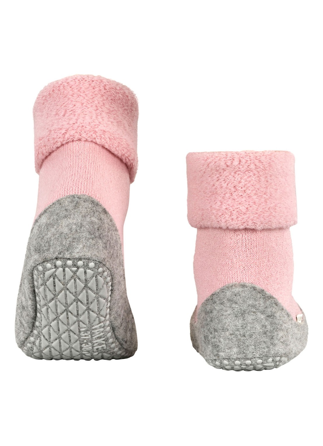 Falke Cosyshoe huissokken in wolblend met anti-slip - detail 3 roze