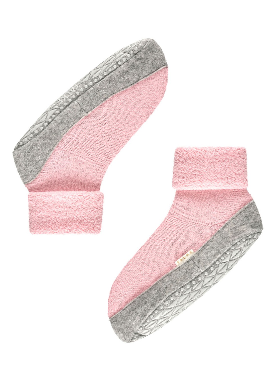 Falke Cosyshoe huissokken in wolblend met anti-slip - detail 4 roze