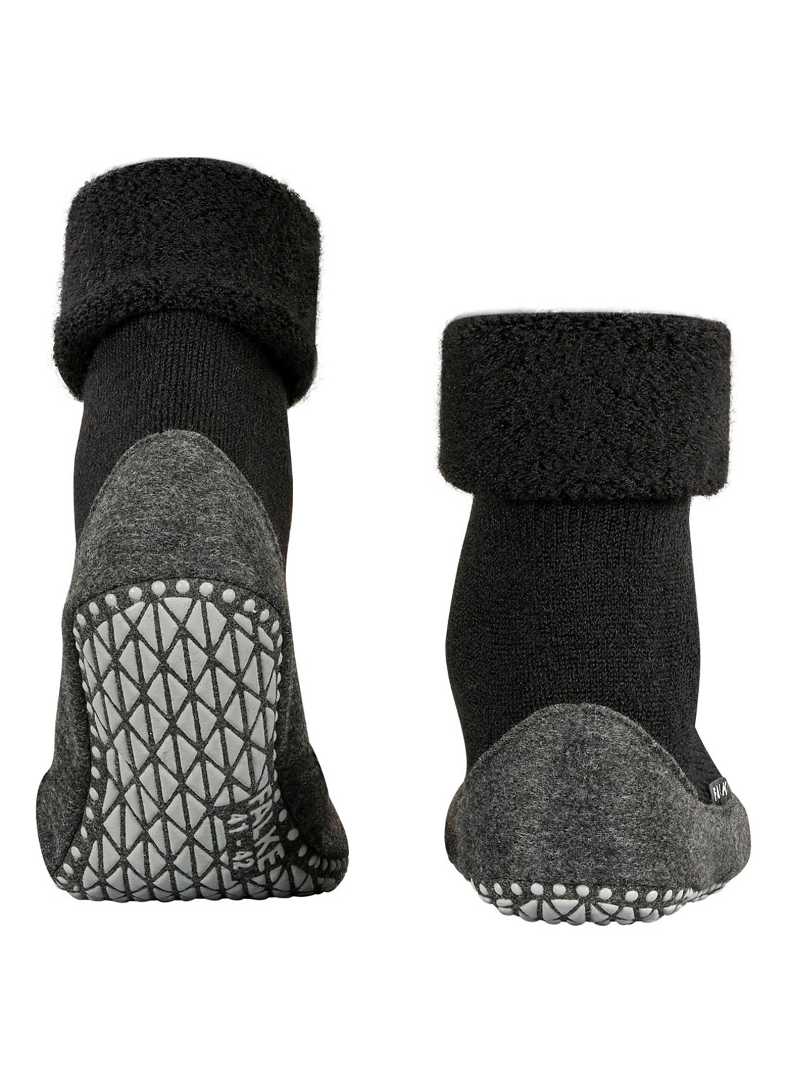 Falke Cosyshoe pantoffel in wolblend met anti-slip - detail 3 zwart