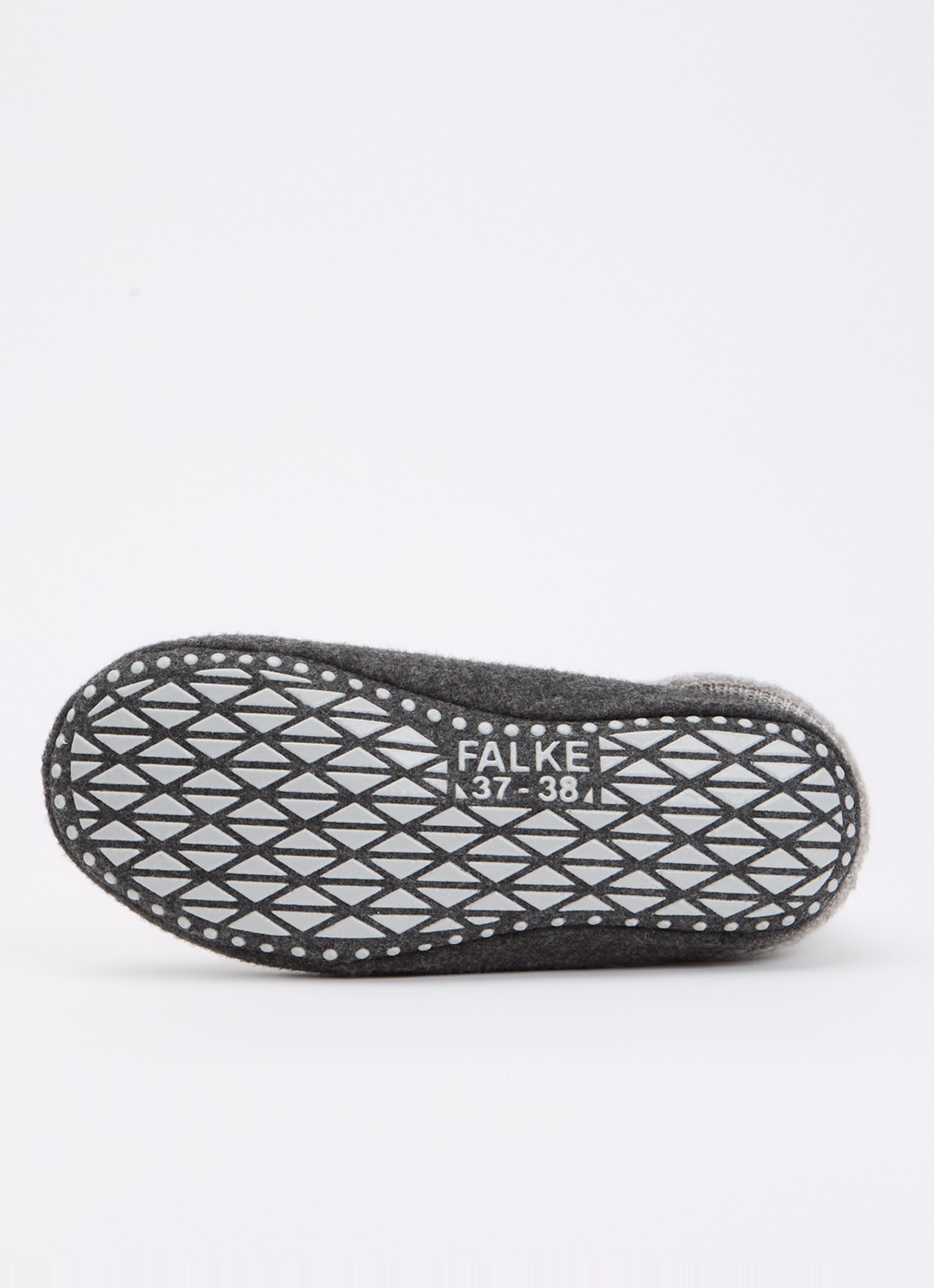 Falke Cosyshoe pantoffel in wolblend met anti-slip - detail 3 lichtgrijs