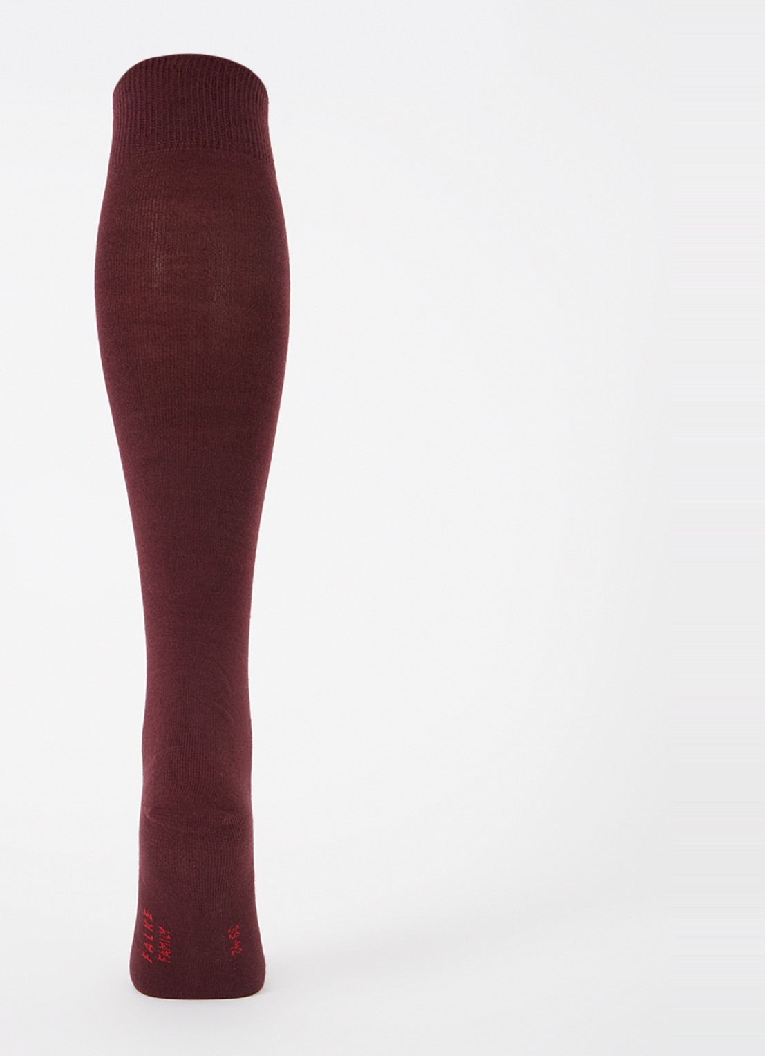 Falke Cotton Touch kniekousen in katoenblend - voorkant 3 bordeauxrood
