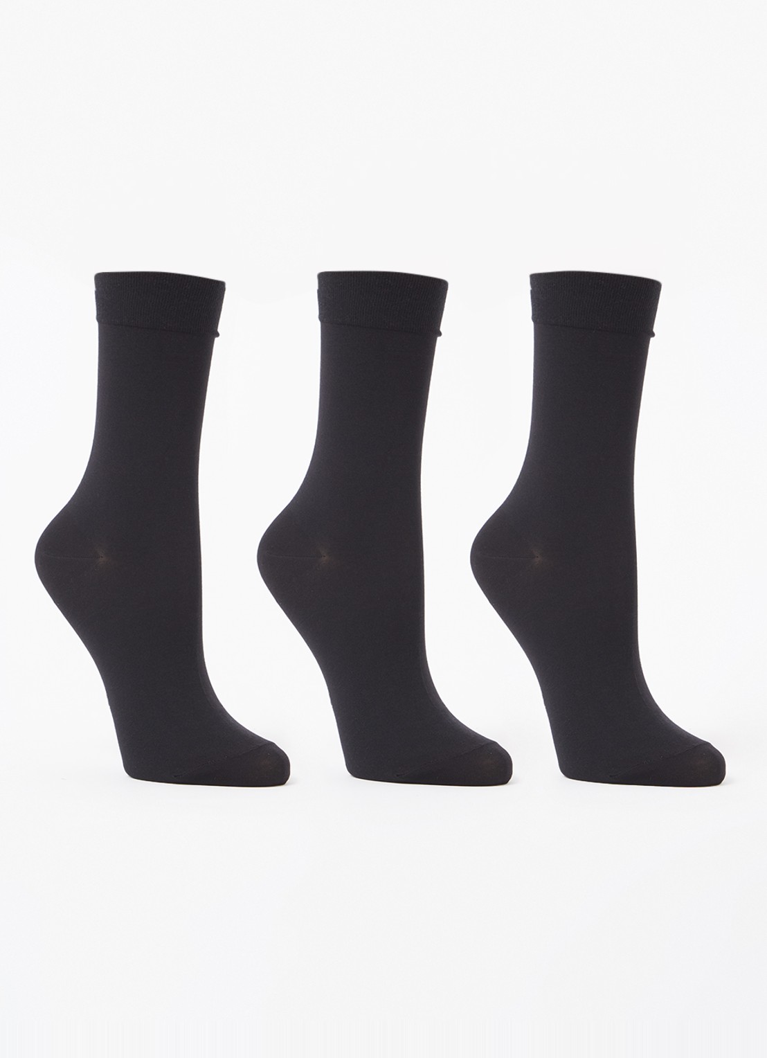 Falke Cotton Touch sokken in 3-pack - voorkant zwart