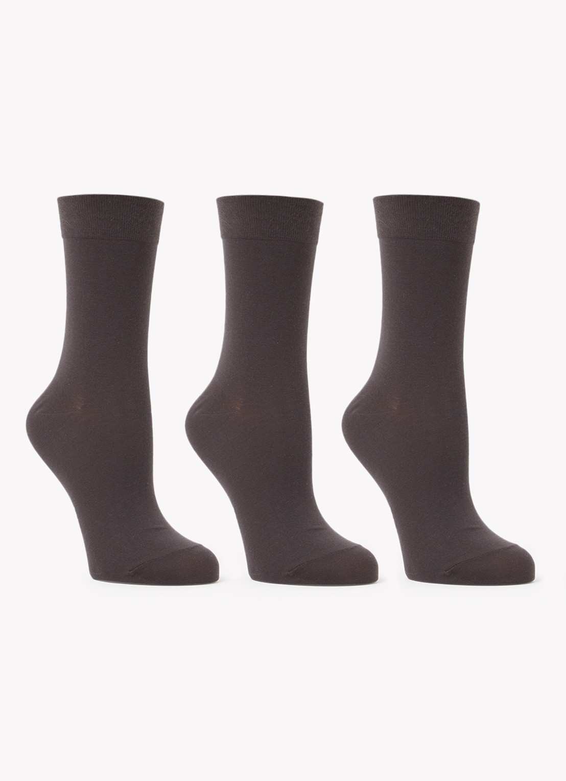 Falke Cotton Touch sokken in 3-pack - voorkant antraciet