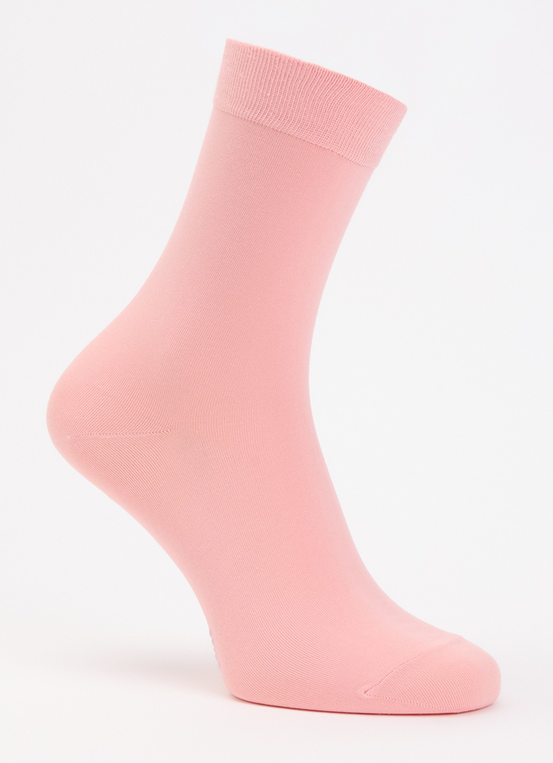 Falke Cotton Touch sokken in katoenblend - voorkant zalmroze