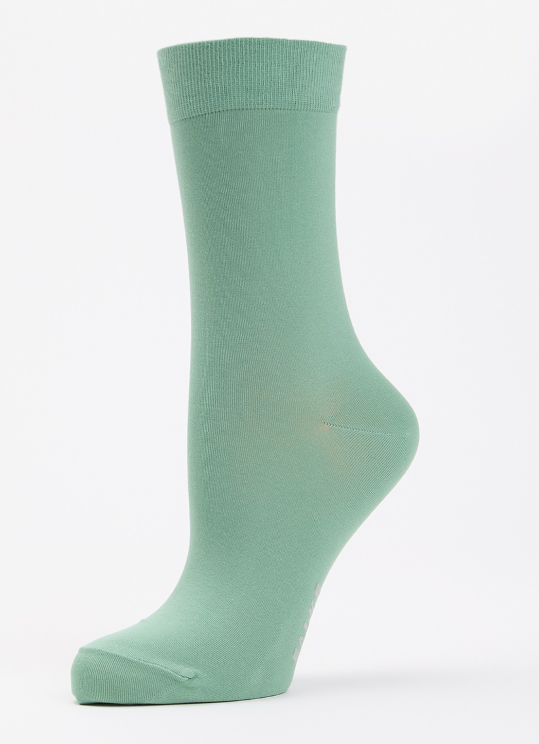 Falke Cotton Touch sokken in katoenblend - detail lichtgroen
