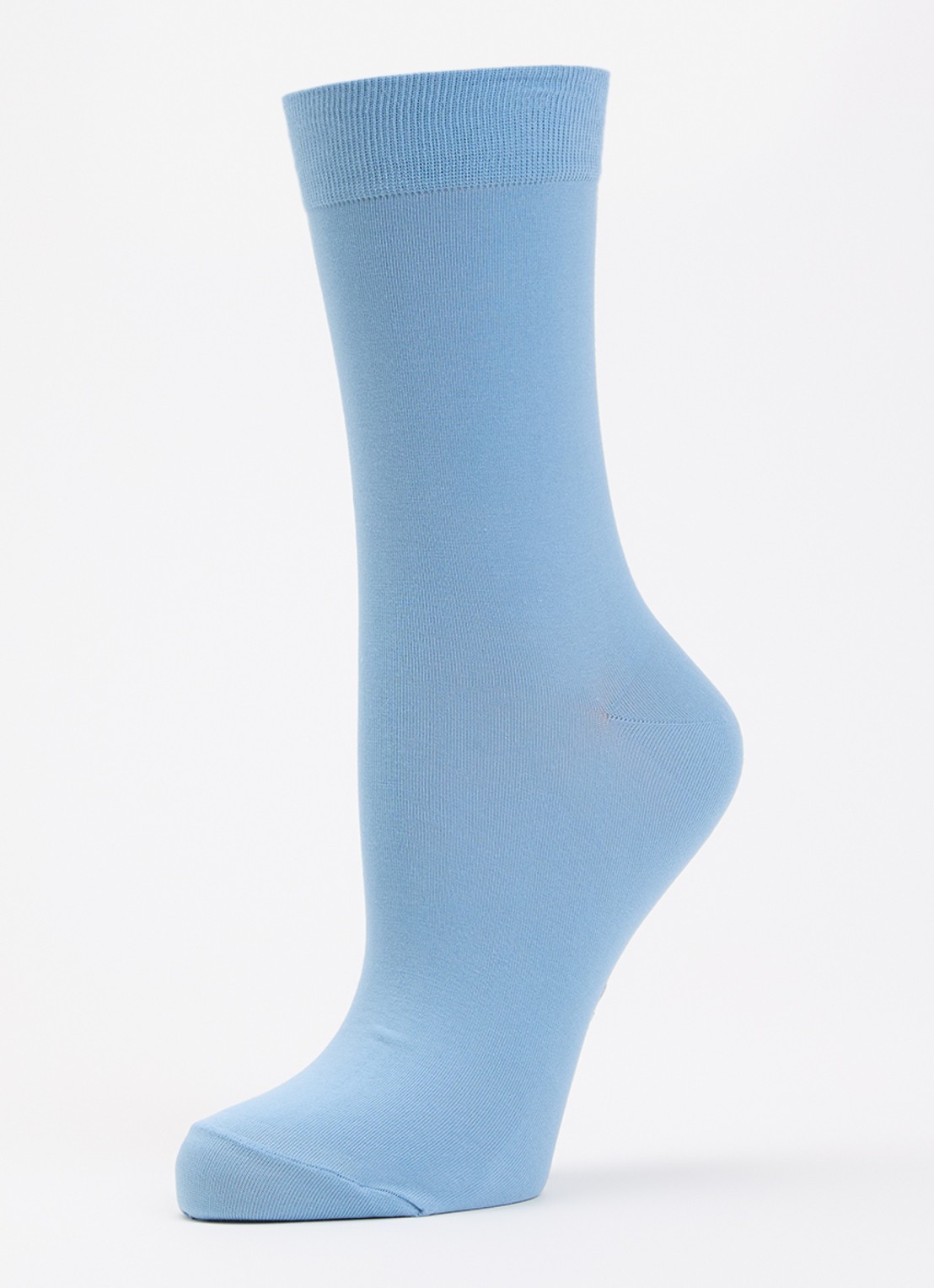 Falke Cotton Touch sokken in katoenblend - detail lichtblauw