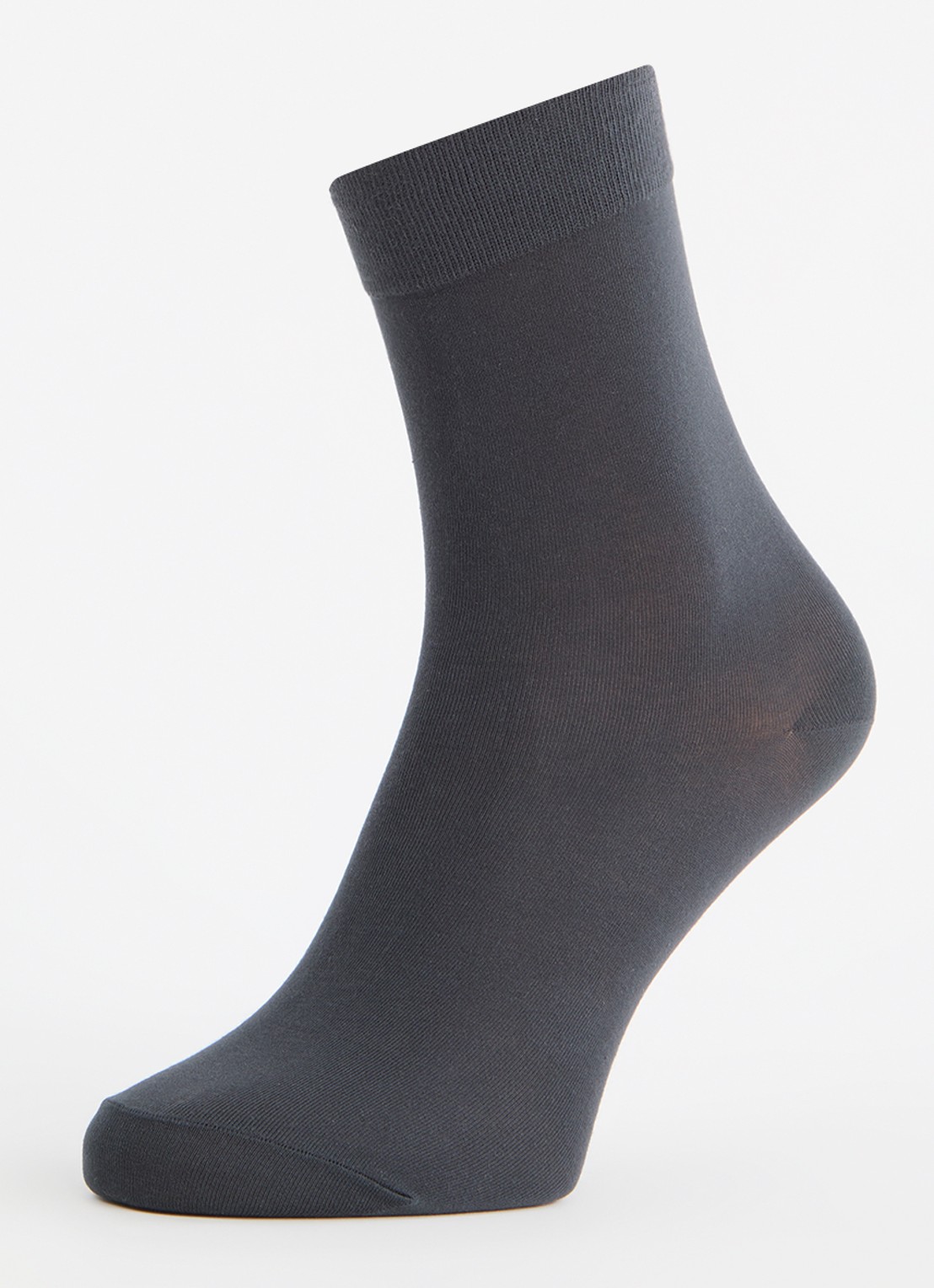 Falke Cotton Touch sokken in katoenblend - detail middengrijs