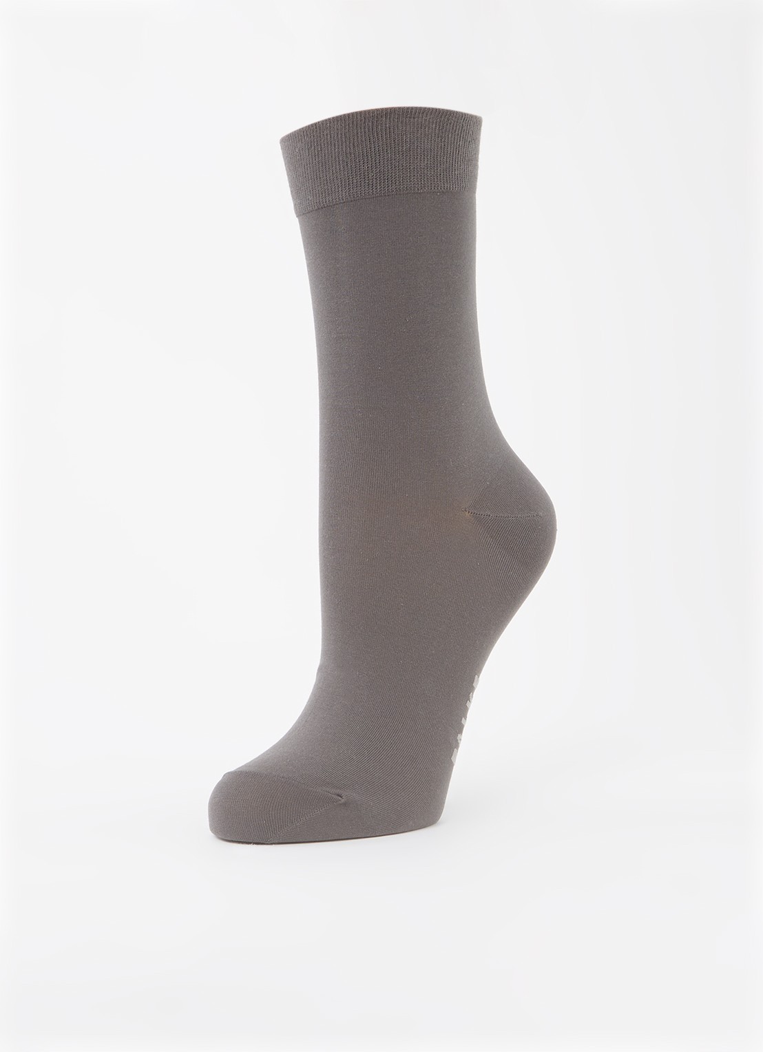 Falke Cotton Touch sokken in katoenblend - detail antraciet