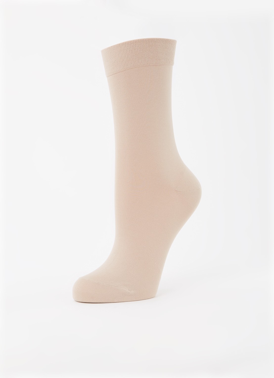 Falke Cotton Touch sokken in katoenblend - detail 3 vanillegeel