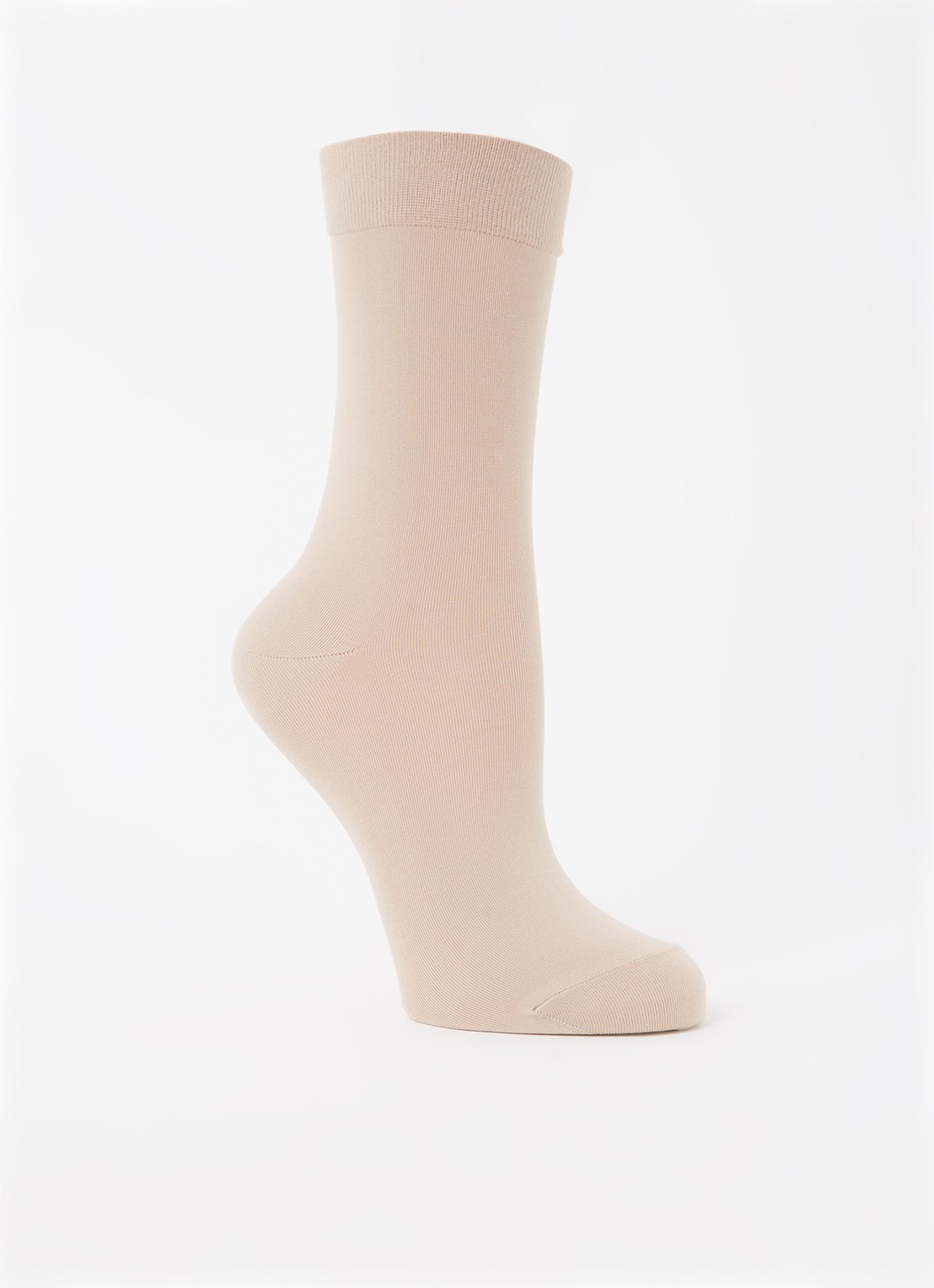 Falke Cotton Touch sokken in katoenblend - voorkant vanillegeel