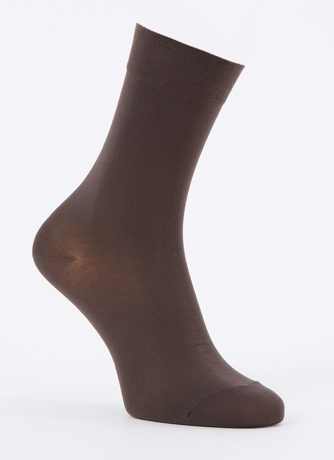 Falke Cotton Touch sokken in katoenblend - voorkant 3 donkerbruin