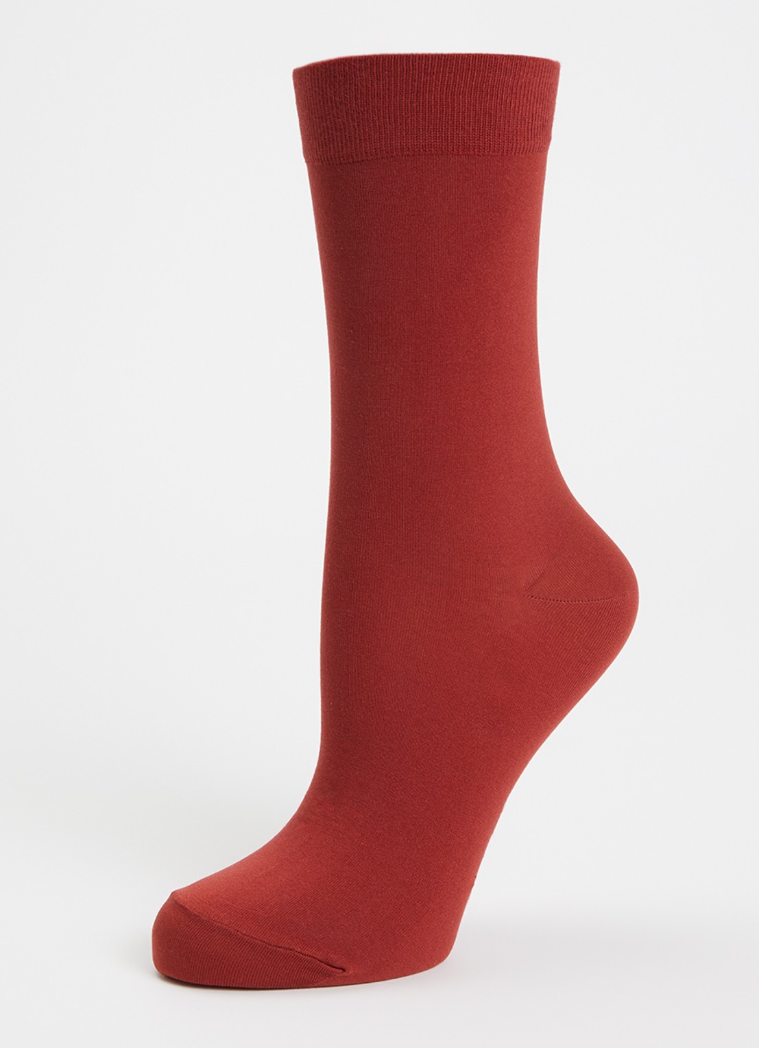 Falke Cotton Touch sokken met logo  - detail rood