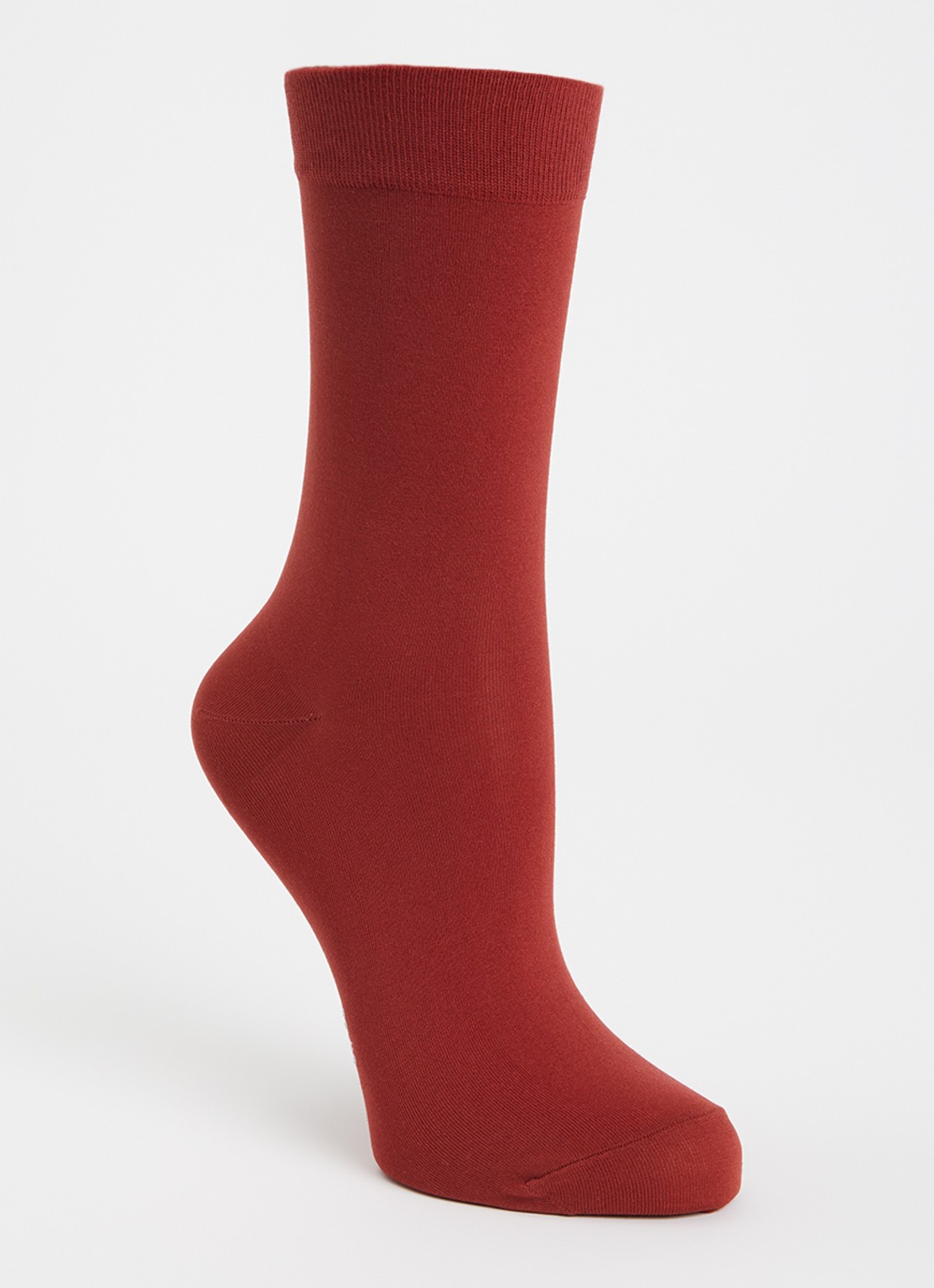 Falke Cotton Touch sokken met logo  - voorkant 2 rood