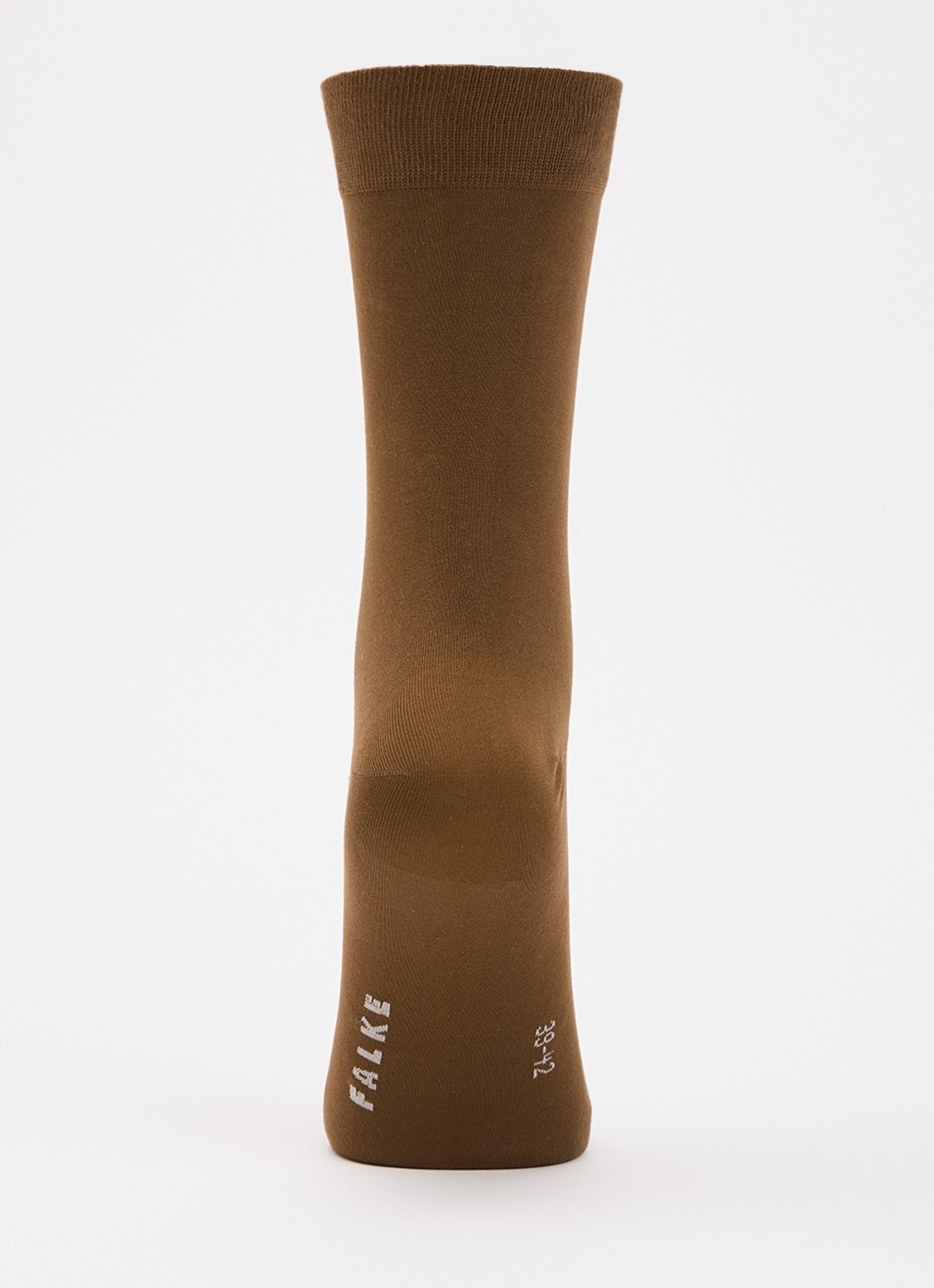 Falke Cotton Touch sokken met logo  - voorkant 2 bruin