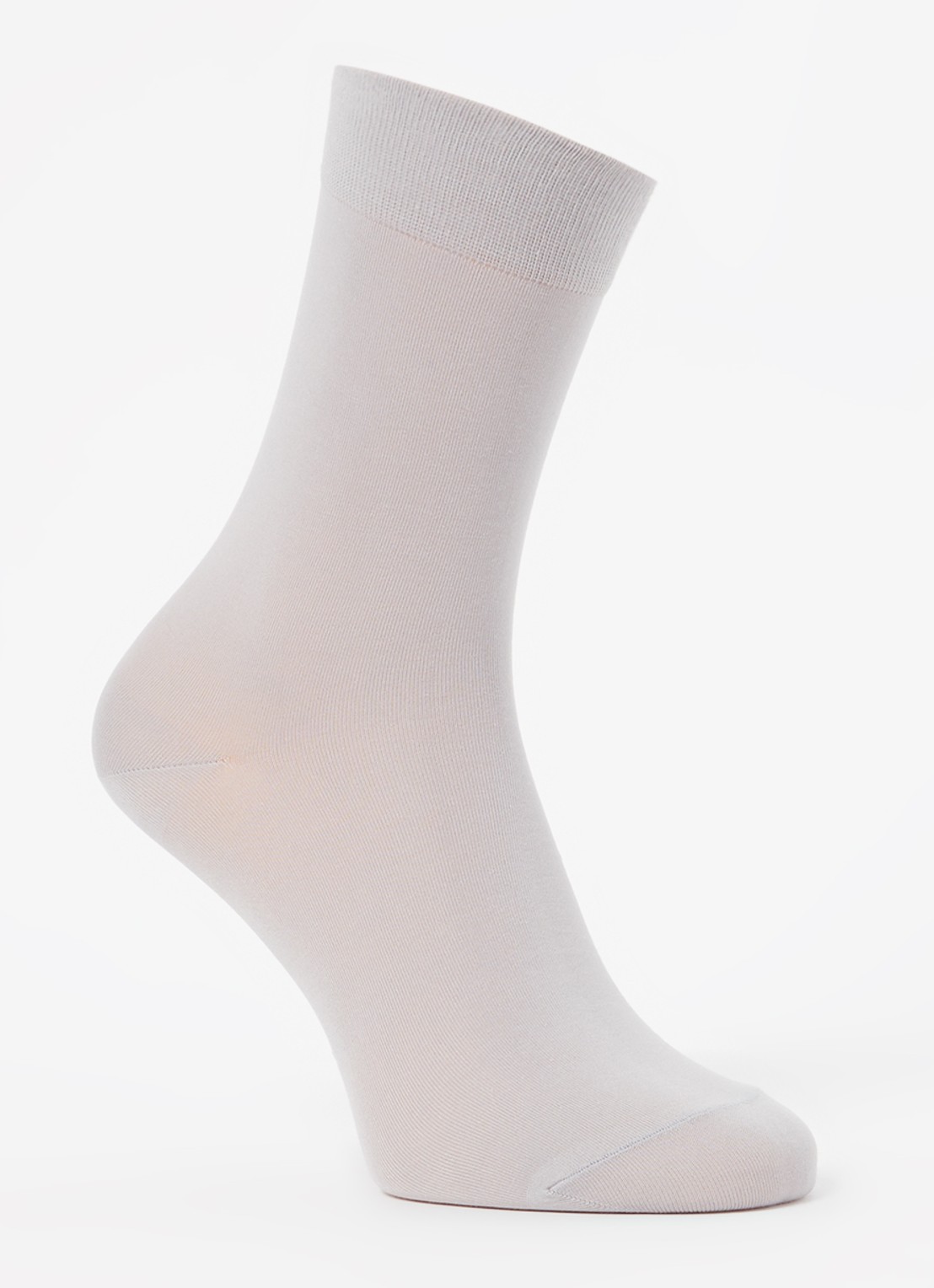 Falke Cotton Touch sokken met logo - voorkant 2 lichtgrijs
