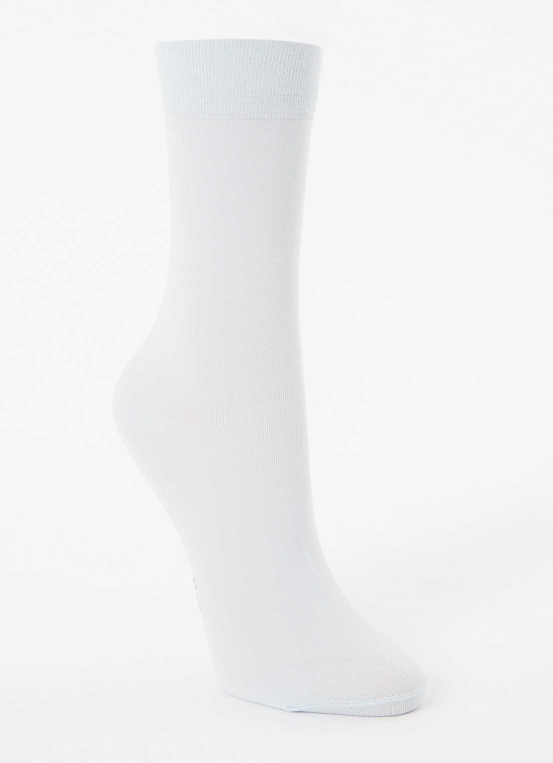 Falke Cotton Touch sokken met logo - voorkant 2 lichtblauw