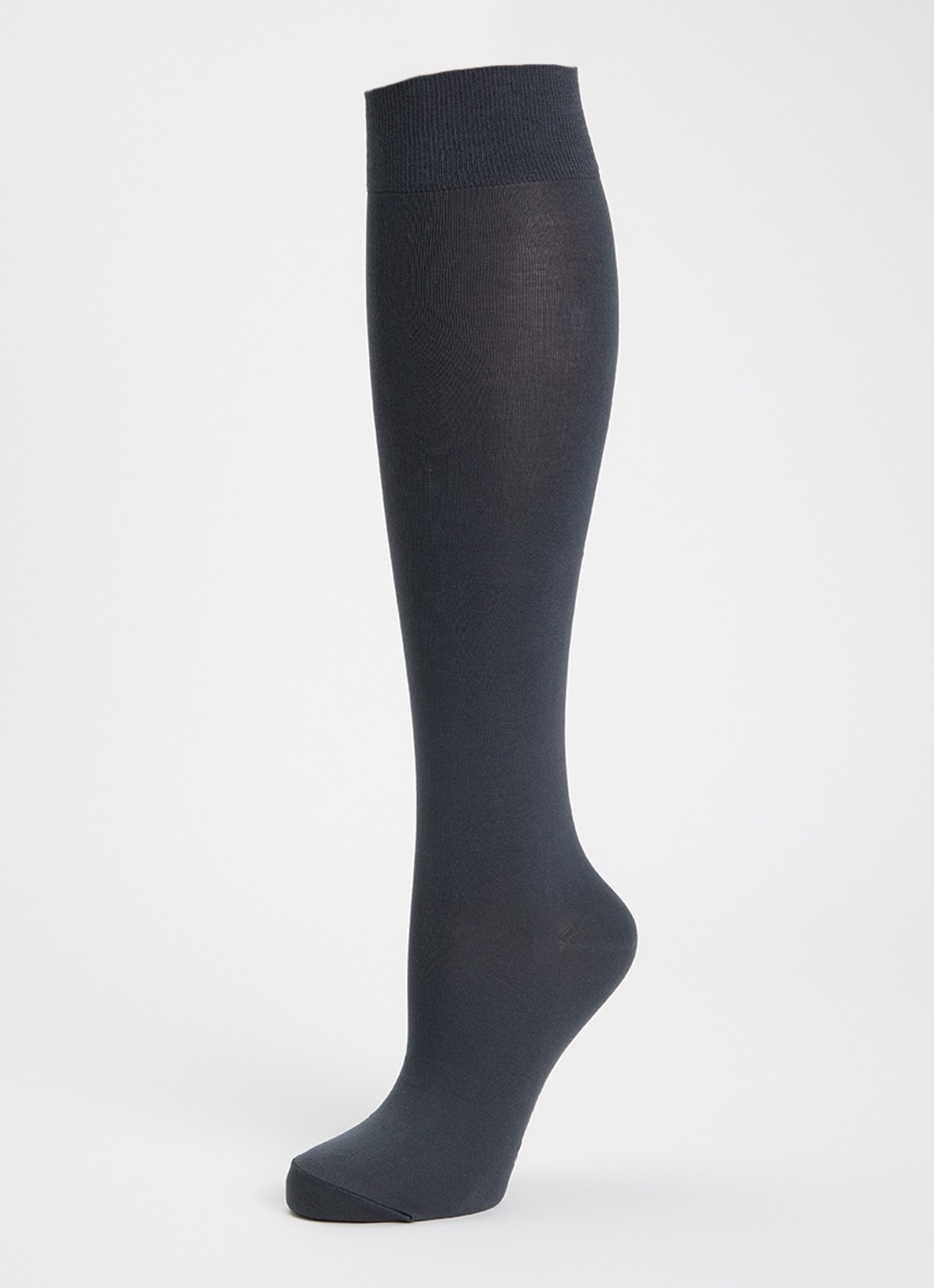 Falke Cotton Touch sokken met logo  - detail 3 middengrijs