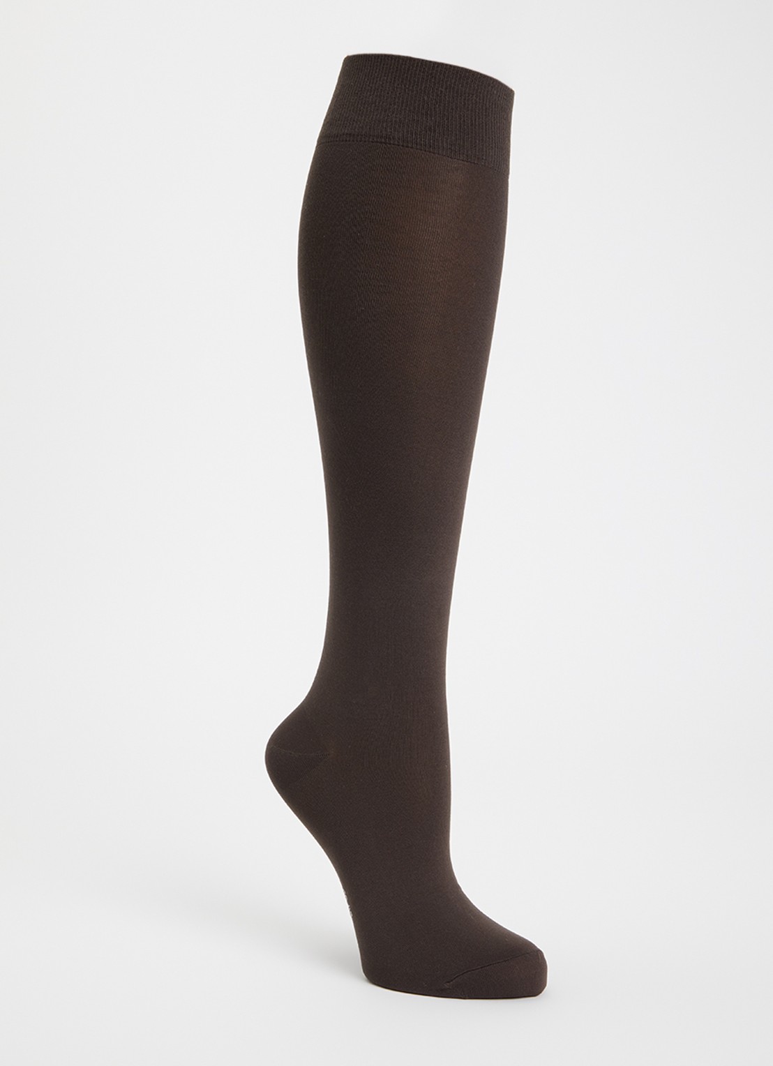Falke Cotton Touch sokken met logo  - voorkant 2 donkerbruin