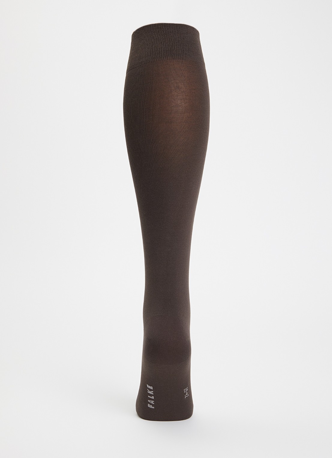 Falke Cotton Touch sokken met logo  - voorkant 3 donkerbruin
