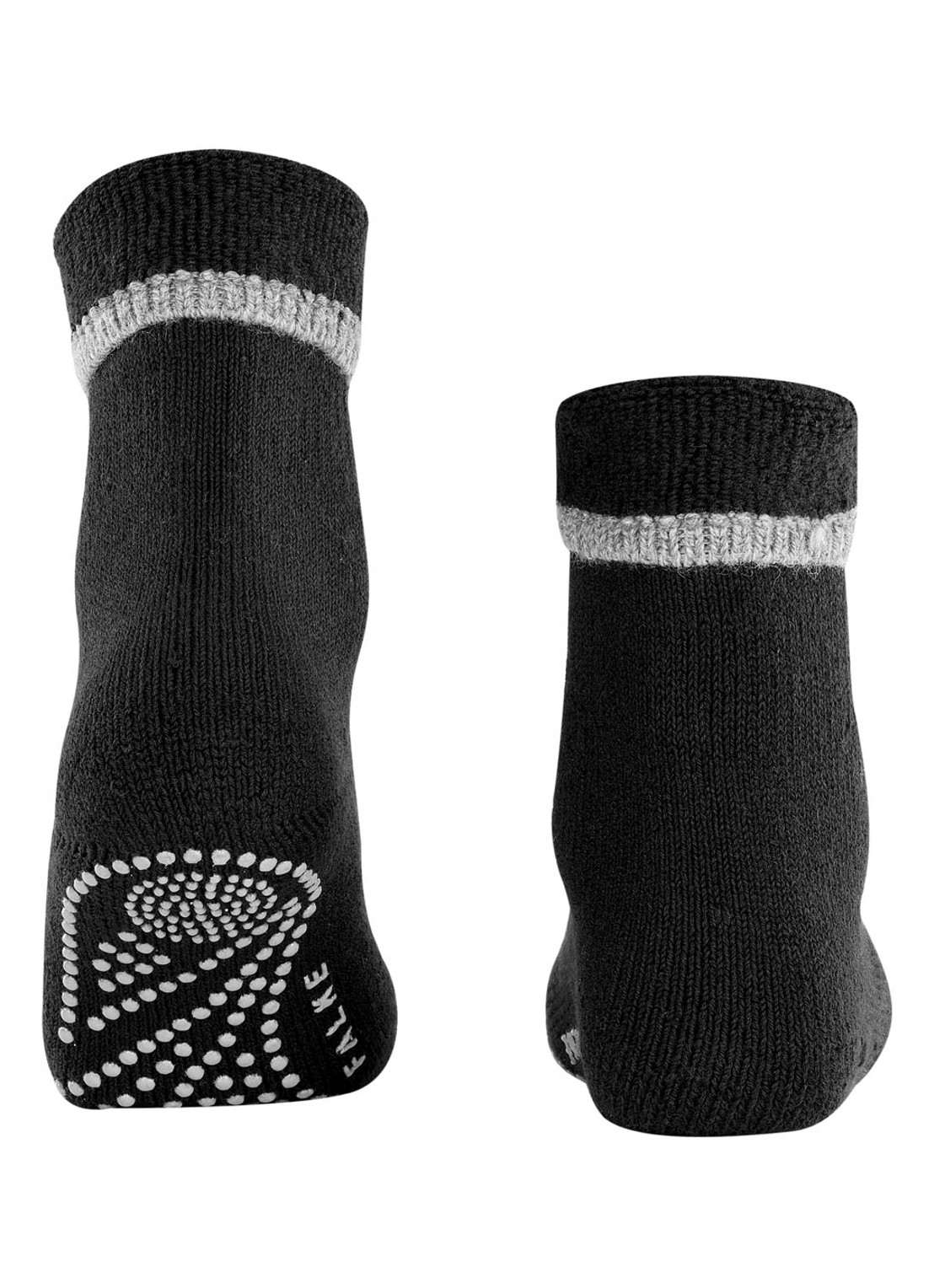 Falke Cuddle Pads sokken in wolblend met anti-slip - detail 3 zwart