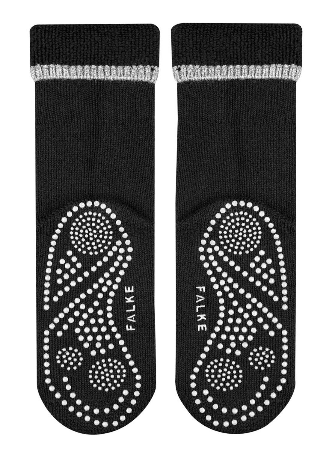 Falke Cuddle Pads sokken in wolblend met anti-slip - detail 5 zwart
