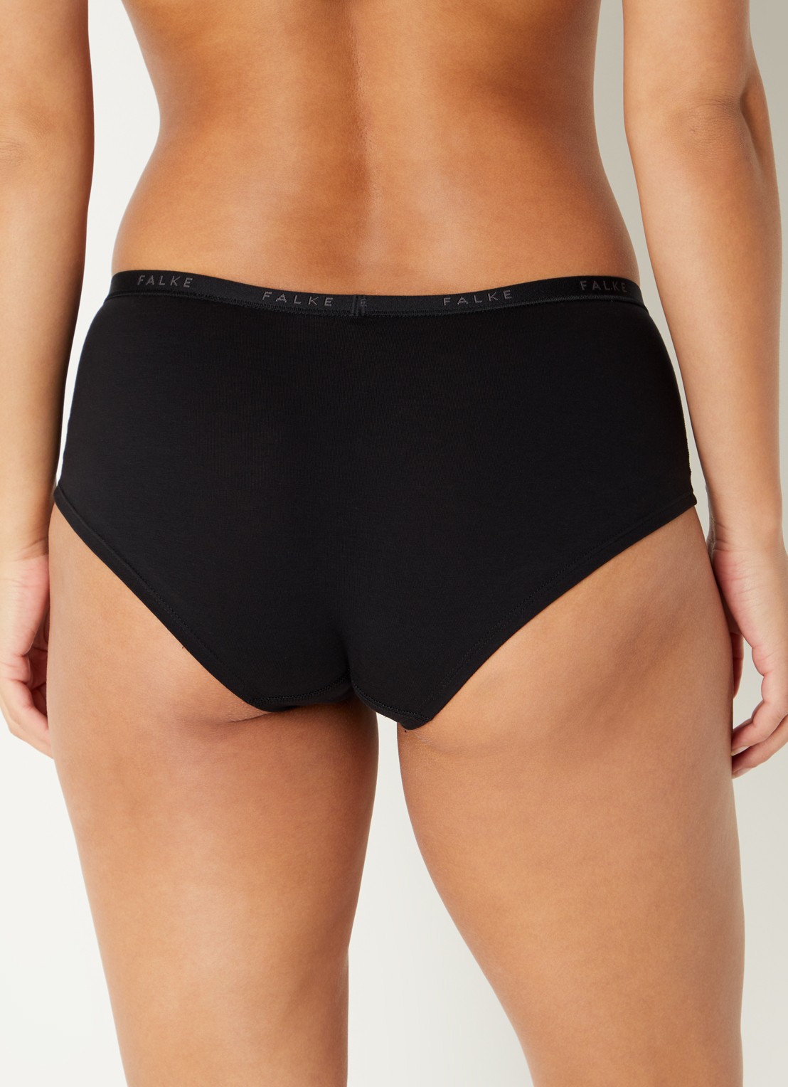 Falke Daily Comfort hipster met logoband in 2-pack - achterkant zwart
