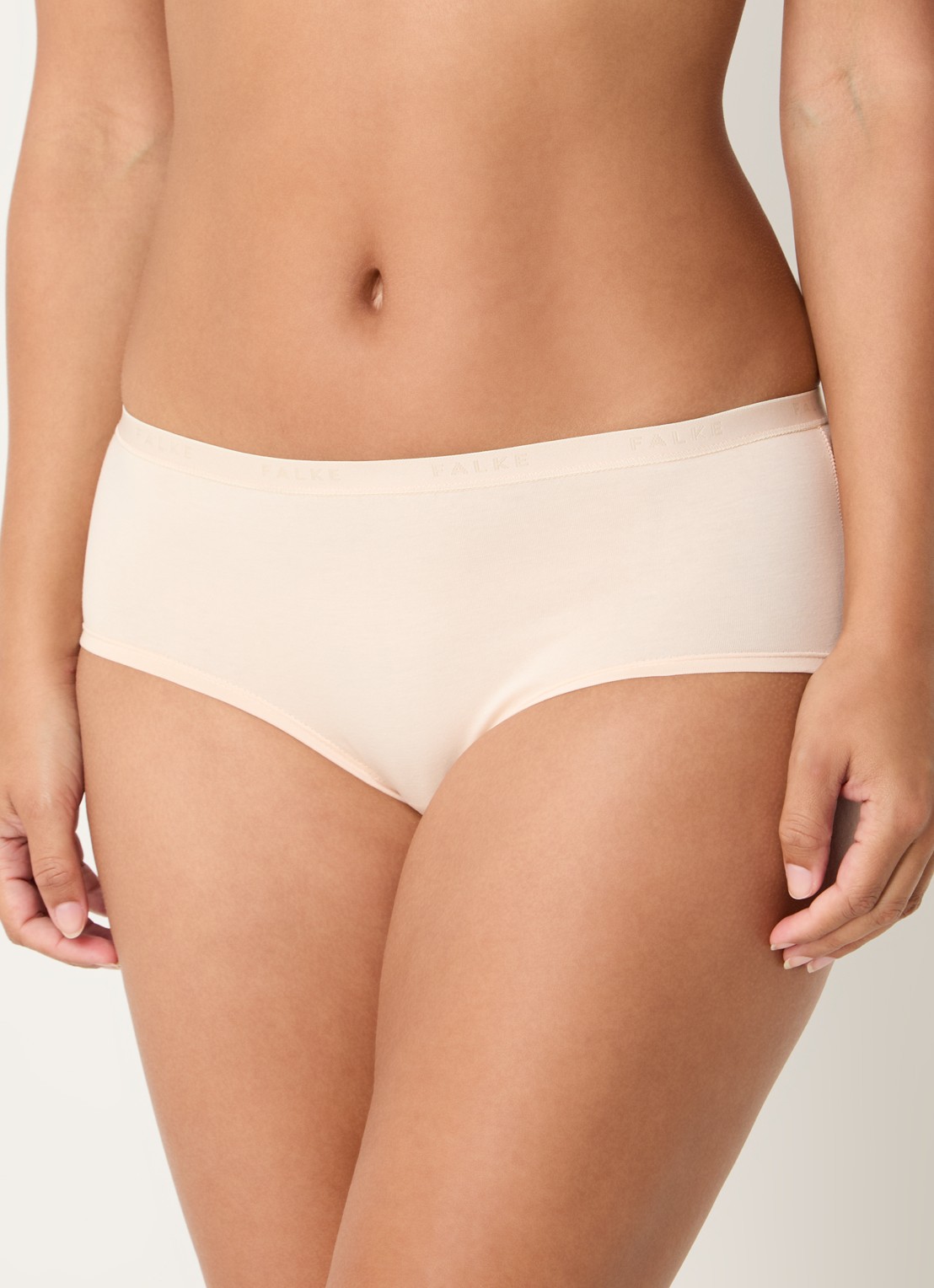 Falke Daily Comfort hipster met logoband in 2-pack - detail donkerbeige