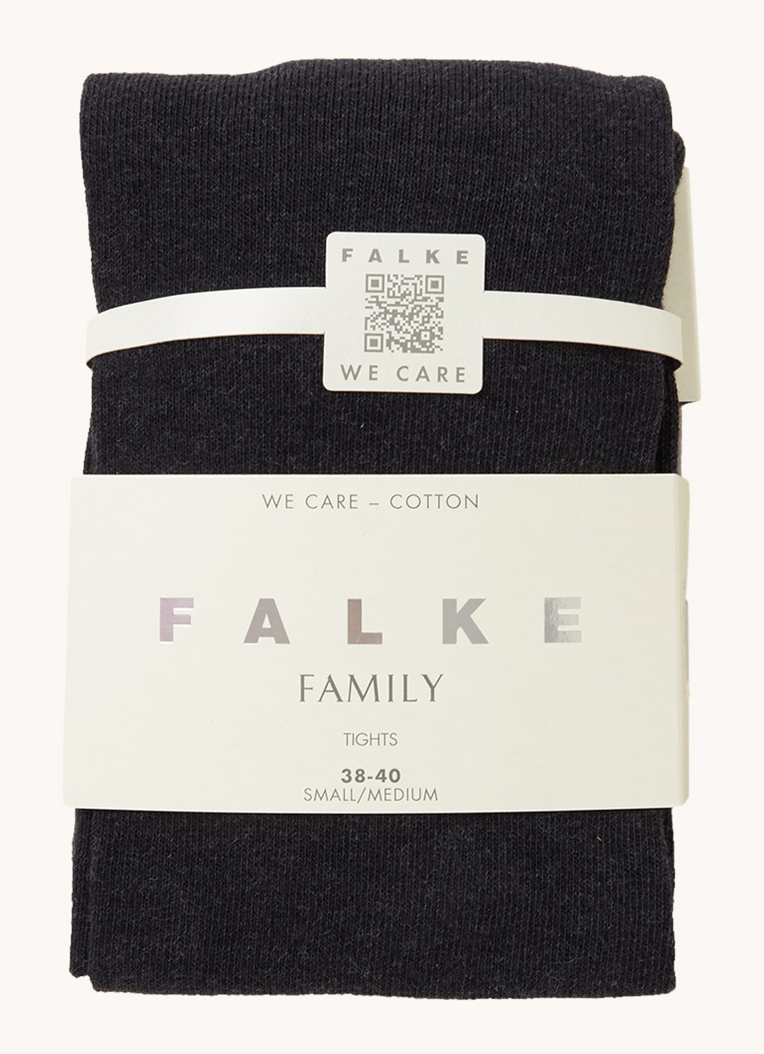 Falke Family maillot van katoen - voorkant antraciet