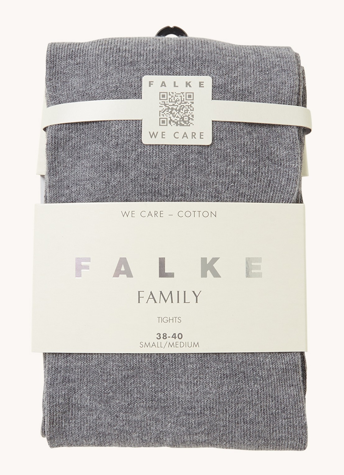 Falke Family maillot van katoen - voorkant grijs
