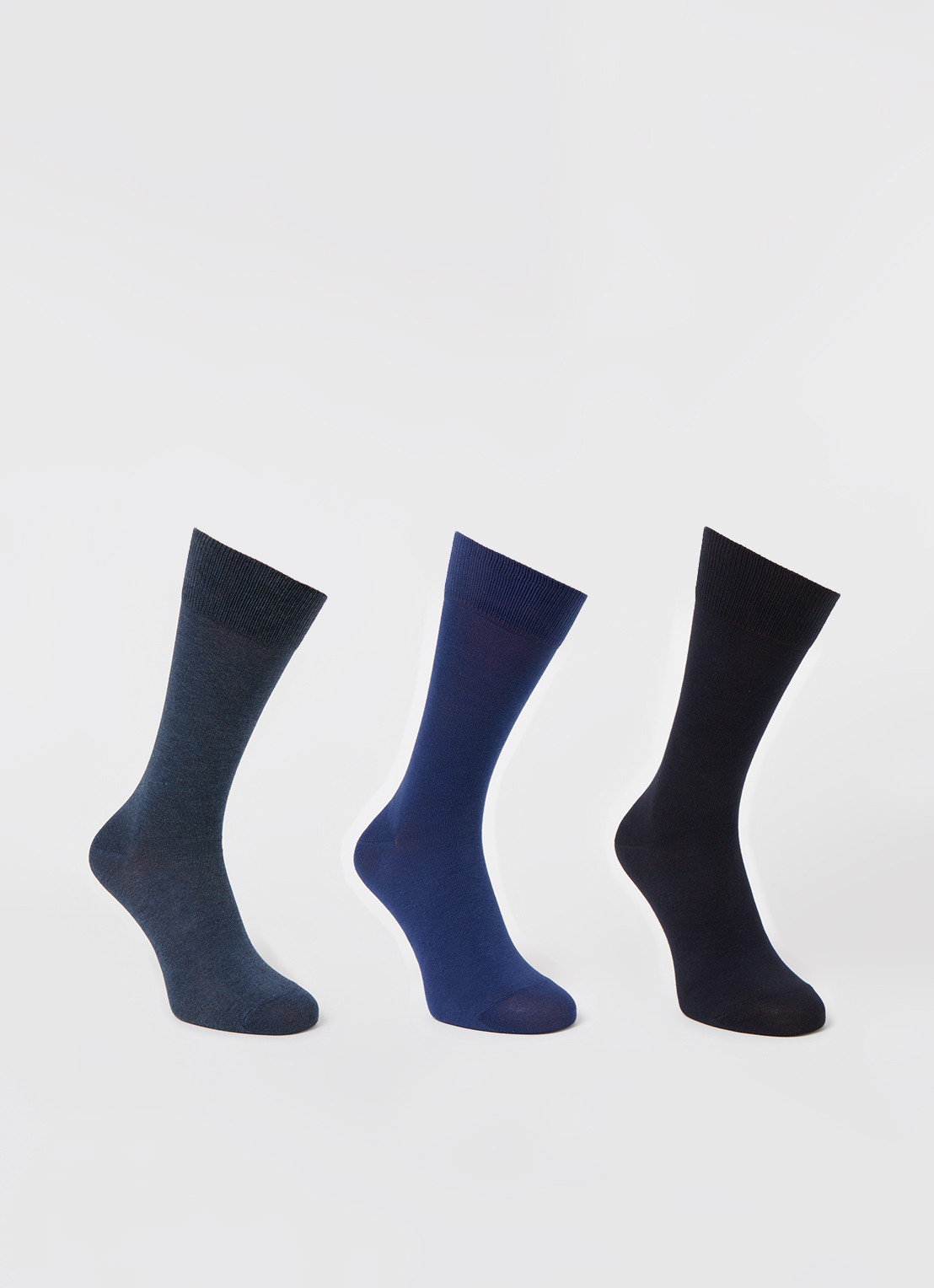 Falke Happy Box sokken in 3-pack  - voorkant 3 blauw