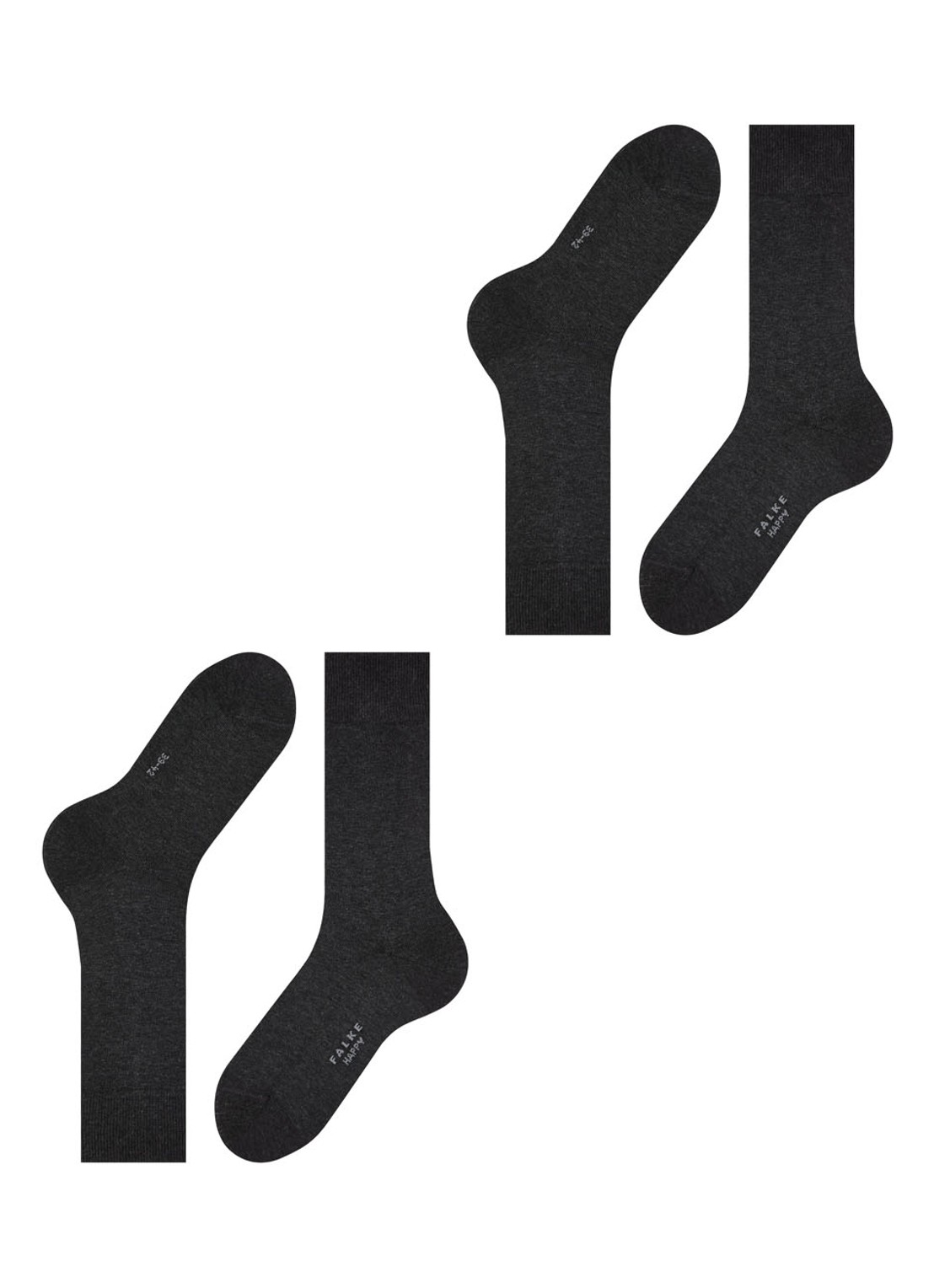 Falke Happy sokken in 2-pack - detail 4 antraciet