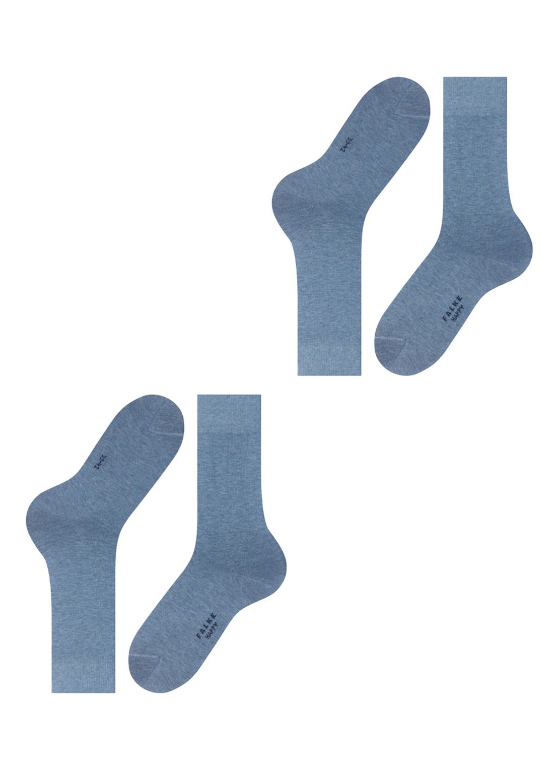 Falke Happy sokken in katoenblend in 2-pack - detail 2 middenblauw