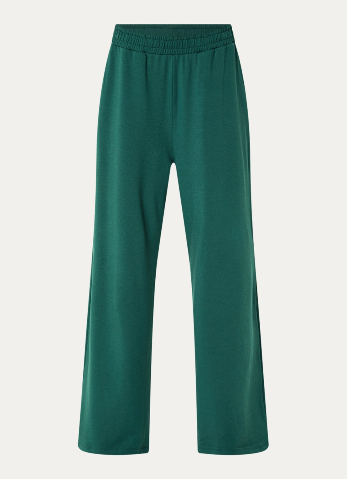 Falke High waist loose fit broek met stretch - voorkant donkergroen
