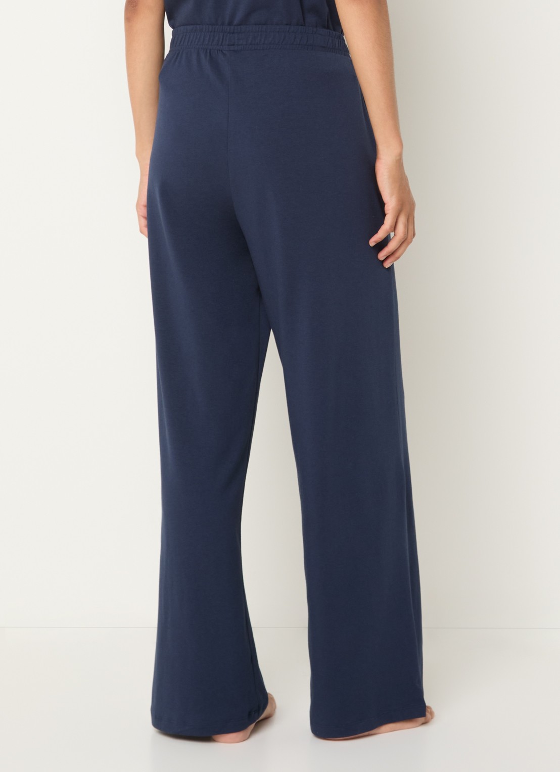 Falke High waist straight fit loungebroek  - achterkant 4 blauw