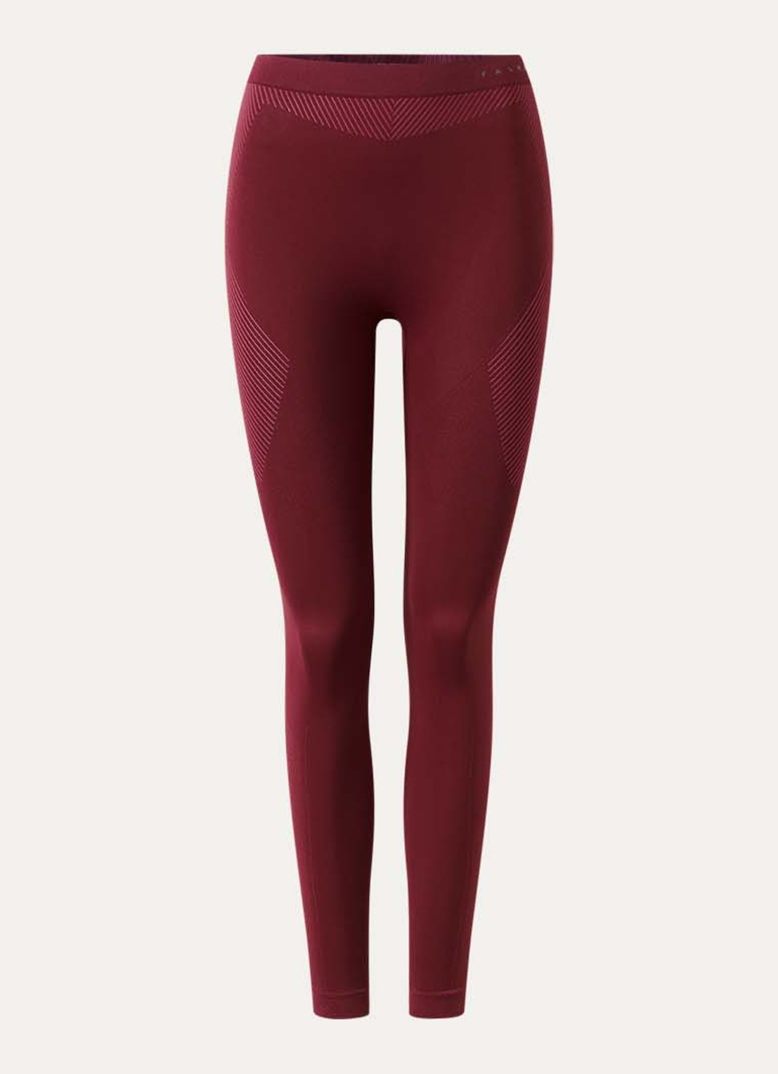 Falke High waist trainingslegging - voorkant 3 bordeauxrood