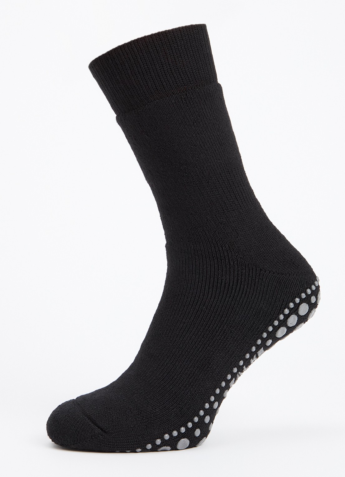 Falke Homepads huissokken in wolblend met anti-slip - detail 3 zwart