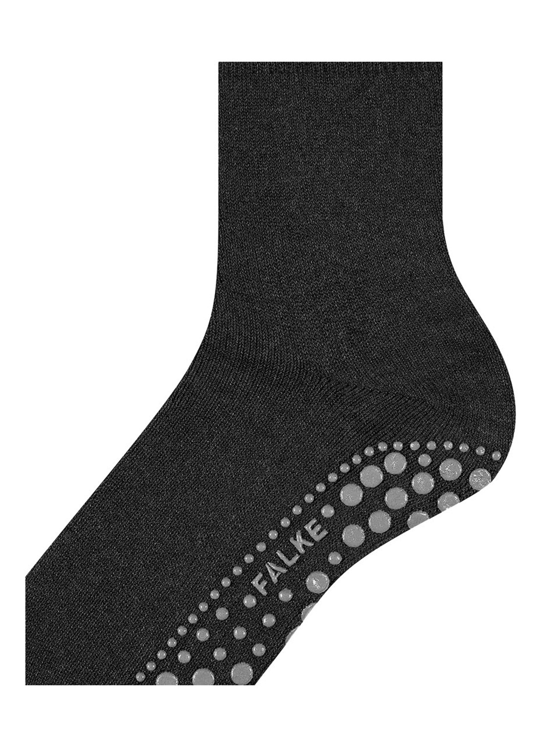 Falke Homepads huissokken in wolblend met anti-slip - detail 6 antraciet