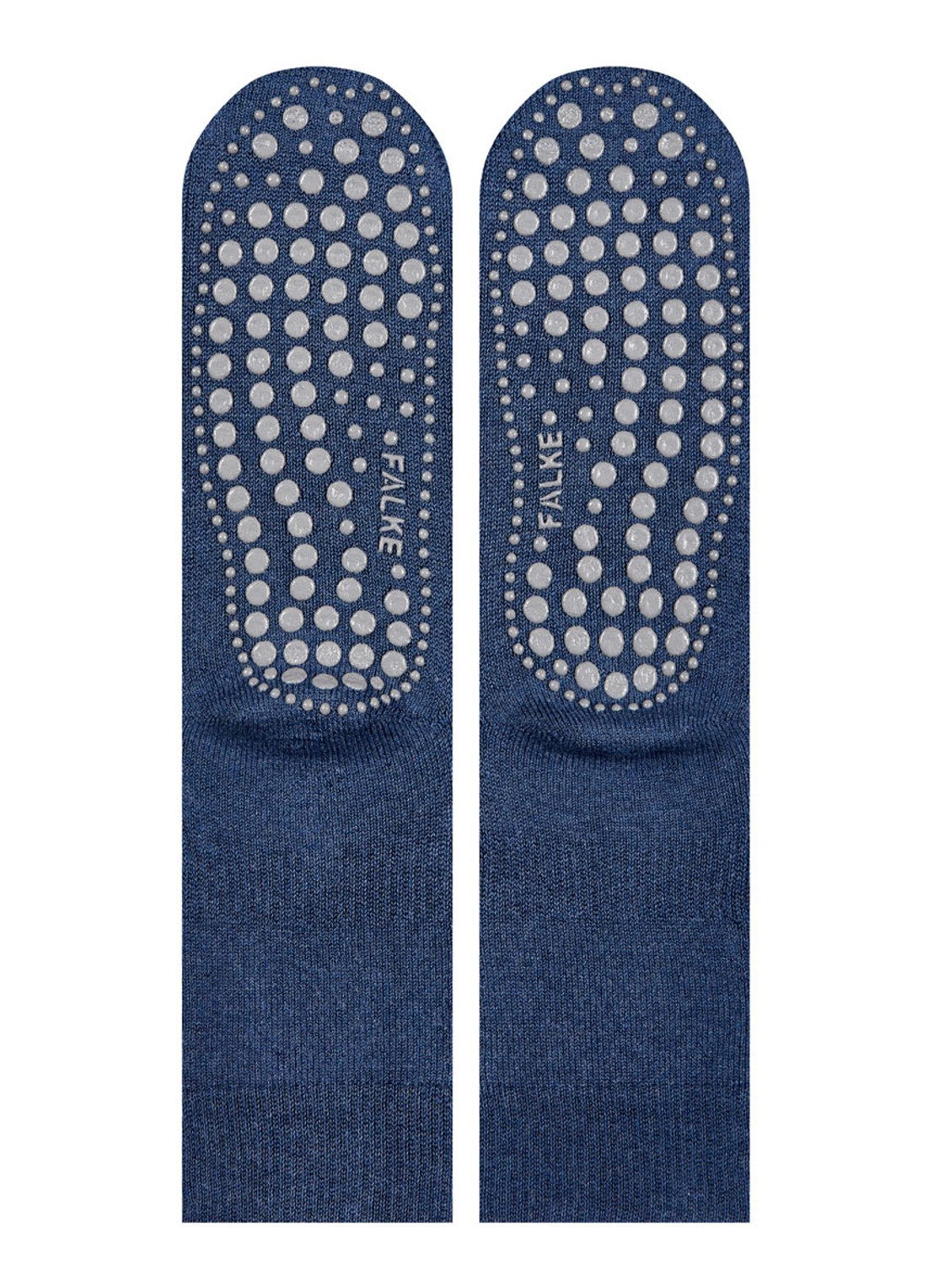 Falke Homepads huissokken in wolblend met anti-slip - detail 5 blauw