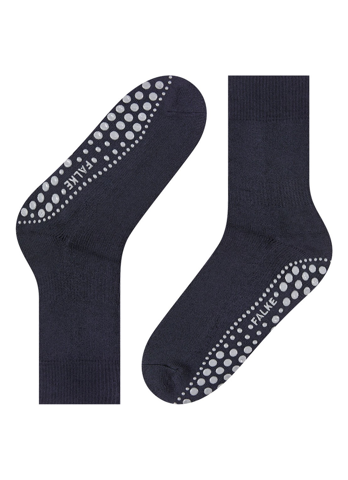 Falke Homepads huissokken in wolblend met anti-slip - detail 4 donkerblauw