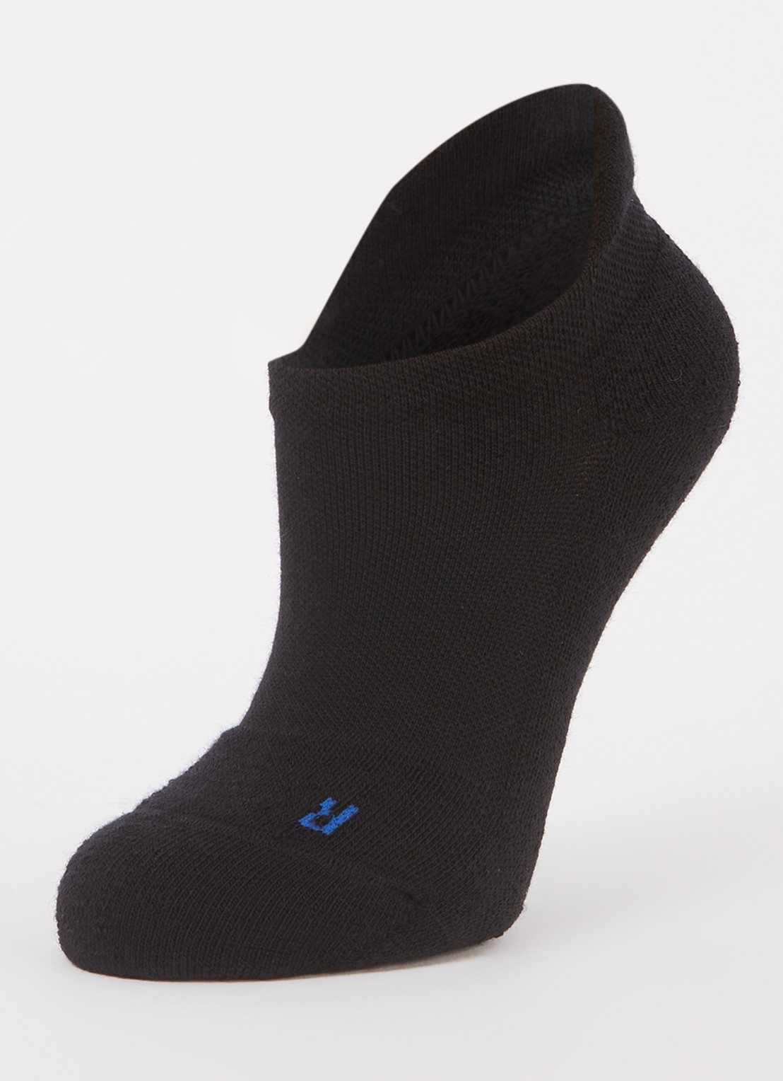 Falke Keep Warm sneakersokken in scheerwolblend - detail zwart