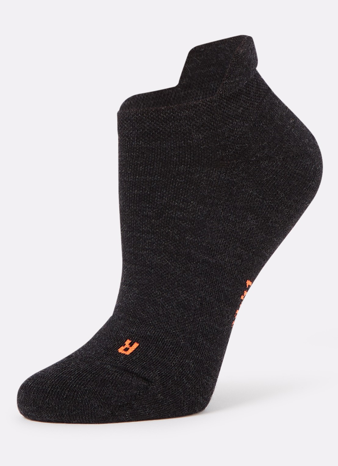 Falke Keep Warm sneakersokken in scheerwolblend - detail 3 antraciet