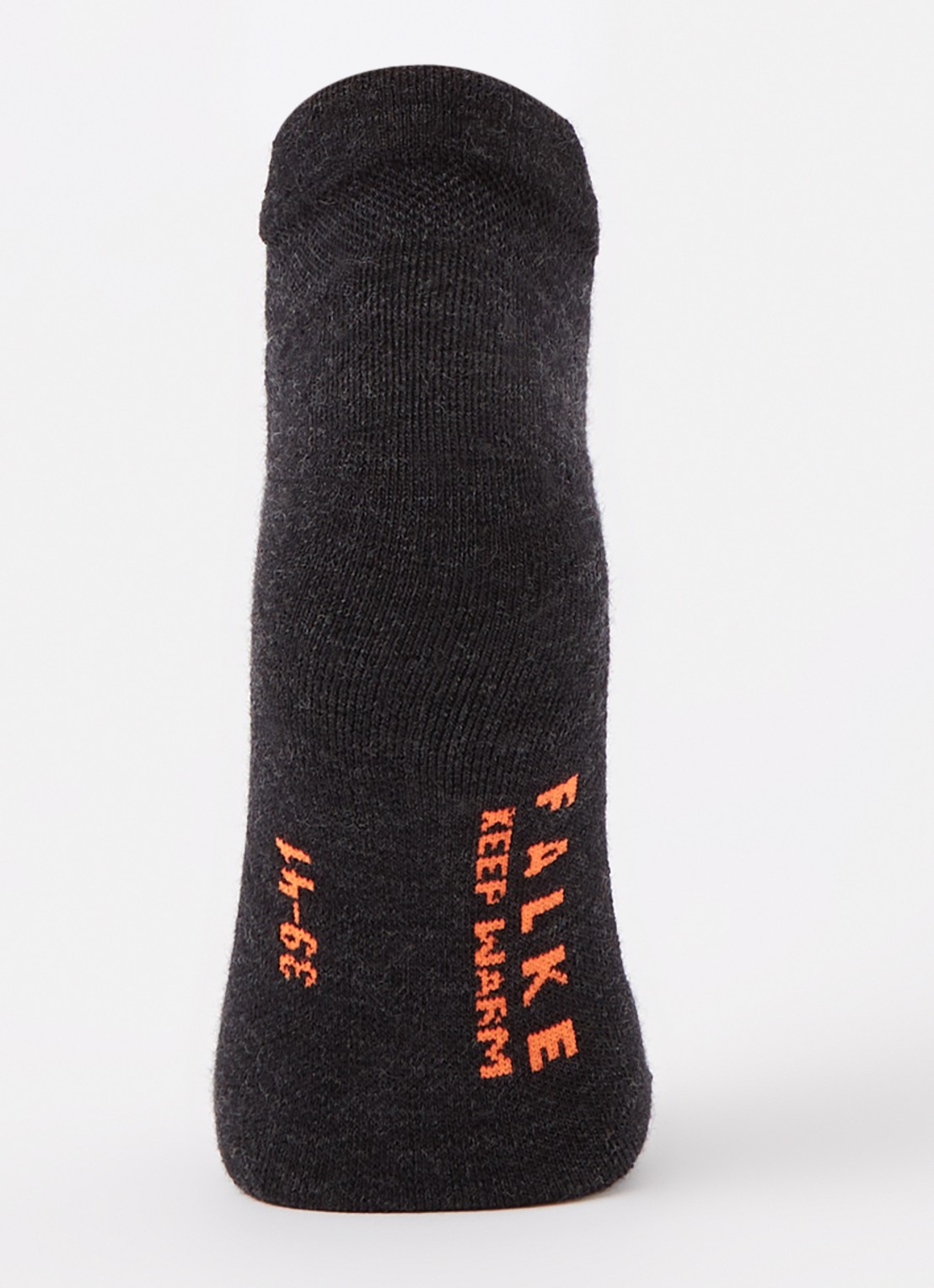 Falke Keep Warm sneakersokken in scheerwolblend - voorkant 2 antraciet
