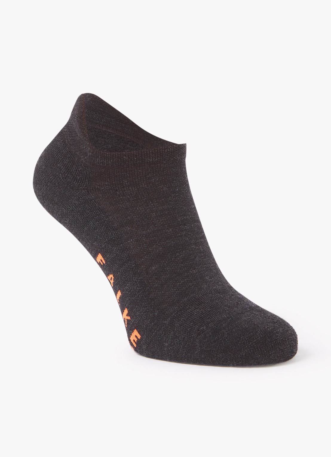 Falke Keep Warm sneakersokken in scheerwolblend - voorkant antraciet